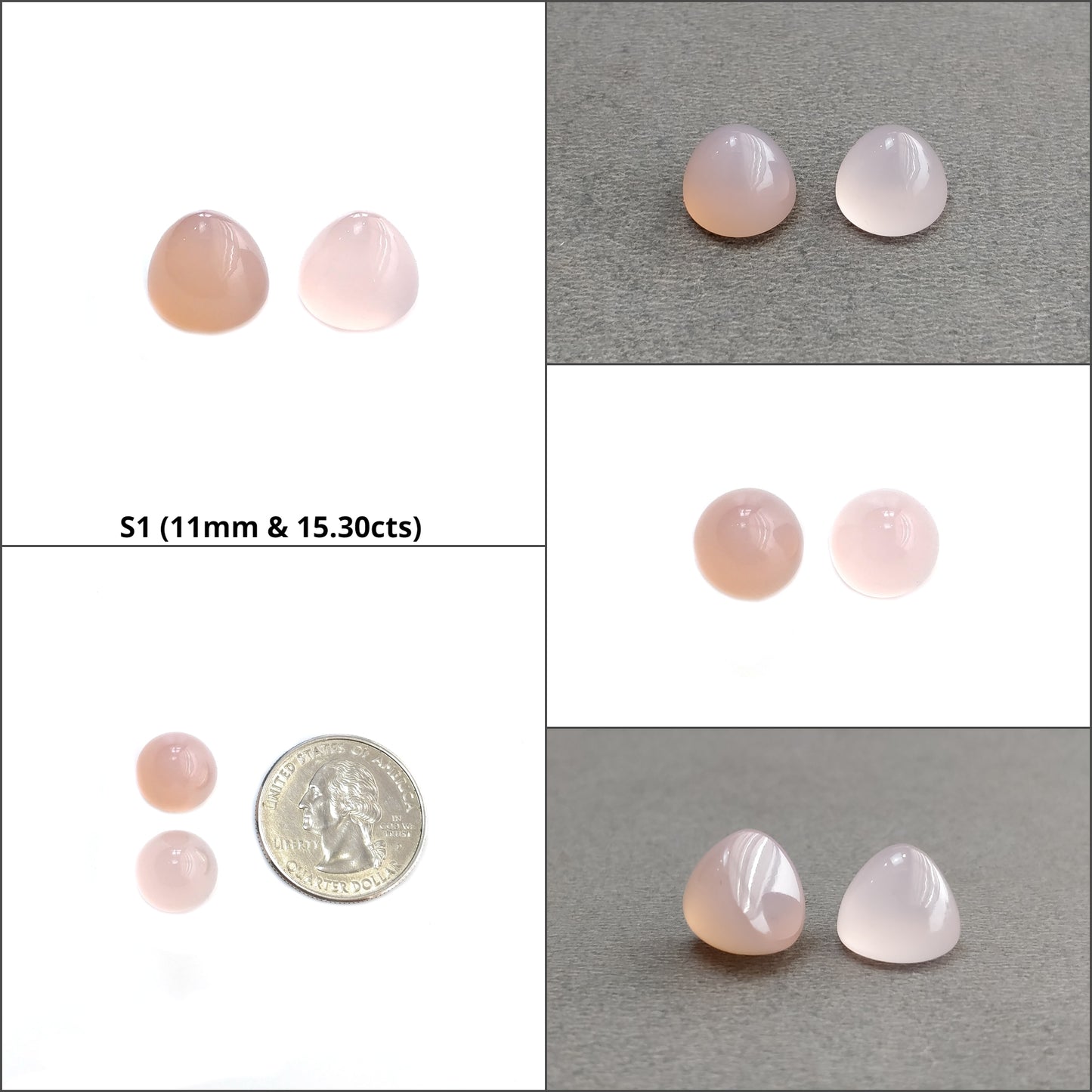 Green Pink Blue Orange & Black Onyx Gemstone Cabochone : Natural Color Enhanced Onyx Bullets Shape Pairs