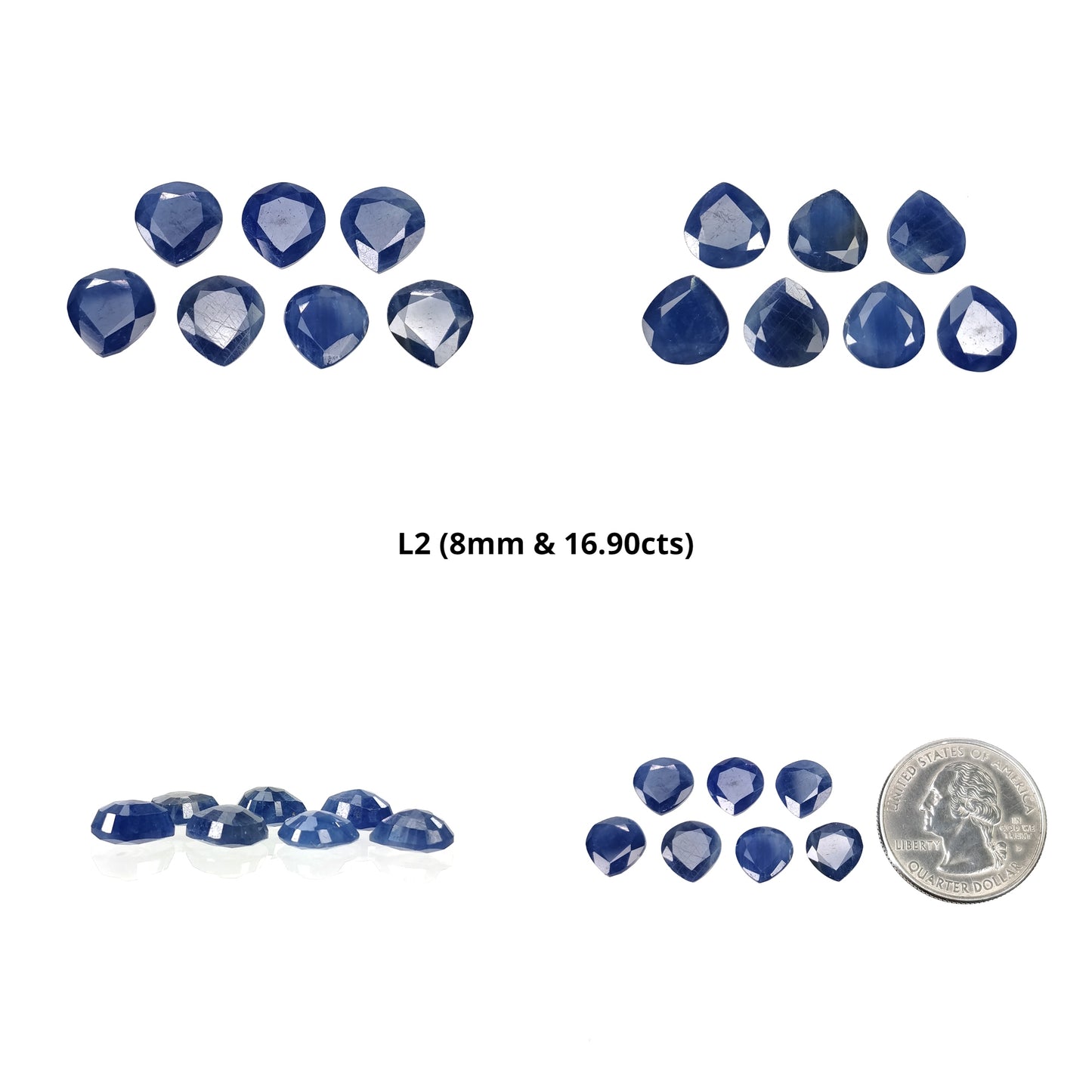 Sapphire Gemstone Normal Cut : Natural Untreated Unheated Blue Sapphire Cushion Heart Round Shape Lots