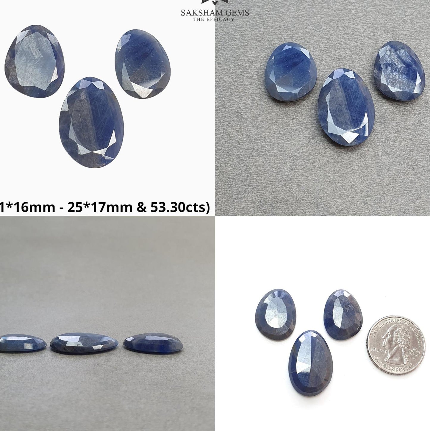 Chocolate & Blue Silver Sheen Sapphire Gemstone Normal Cut : Natural Untreated Golden Brown Sapphire Egg Shape 3pcs Set
