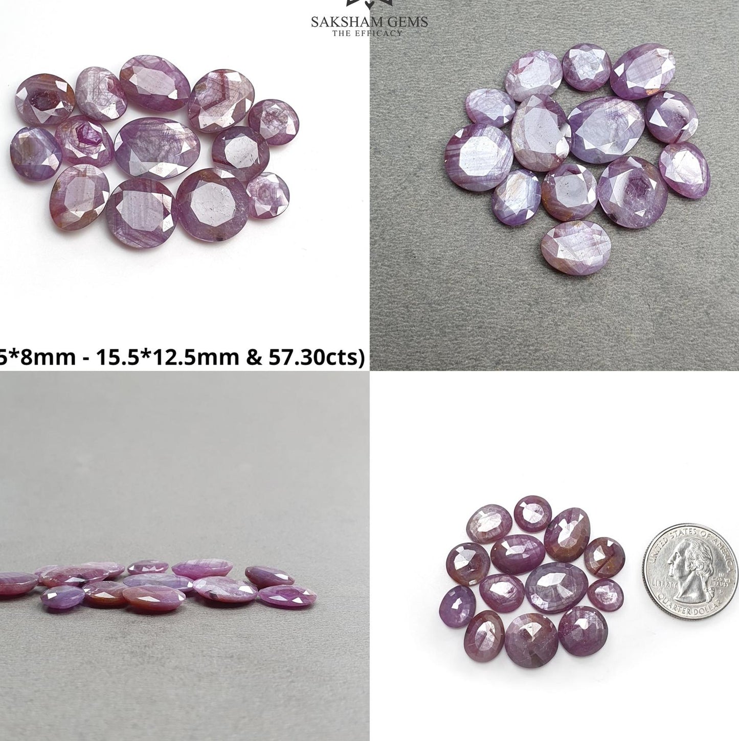 Raspberry Pink Sheen Sapphire Gemstone Normal Cut : Natural Untreated Unheated Sapphire Uneven Egg Shape Faceted Set