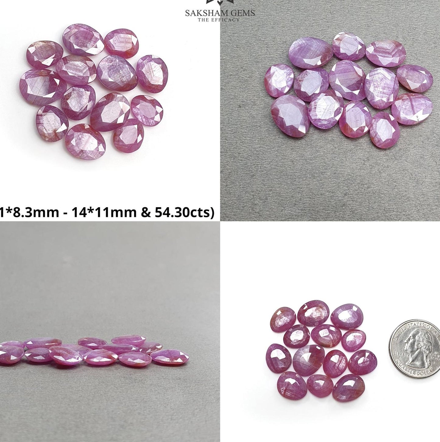 Raspberry Pink Sheen Sapphire Gemstone Normal Cut : Natural Untreated Unheated Sapphire Uneven Egg Shape Faceted Set