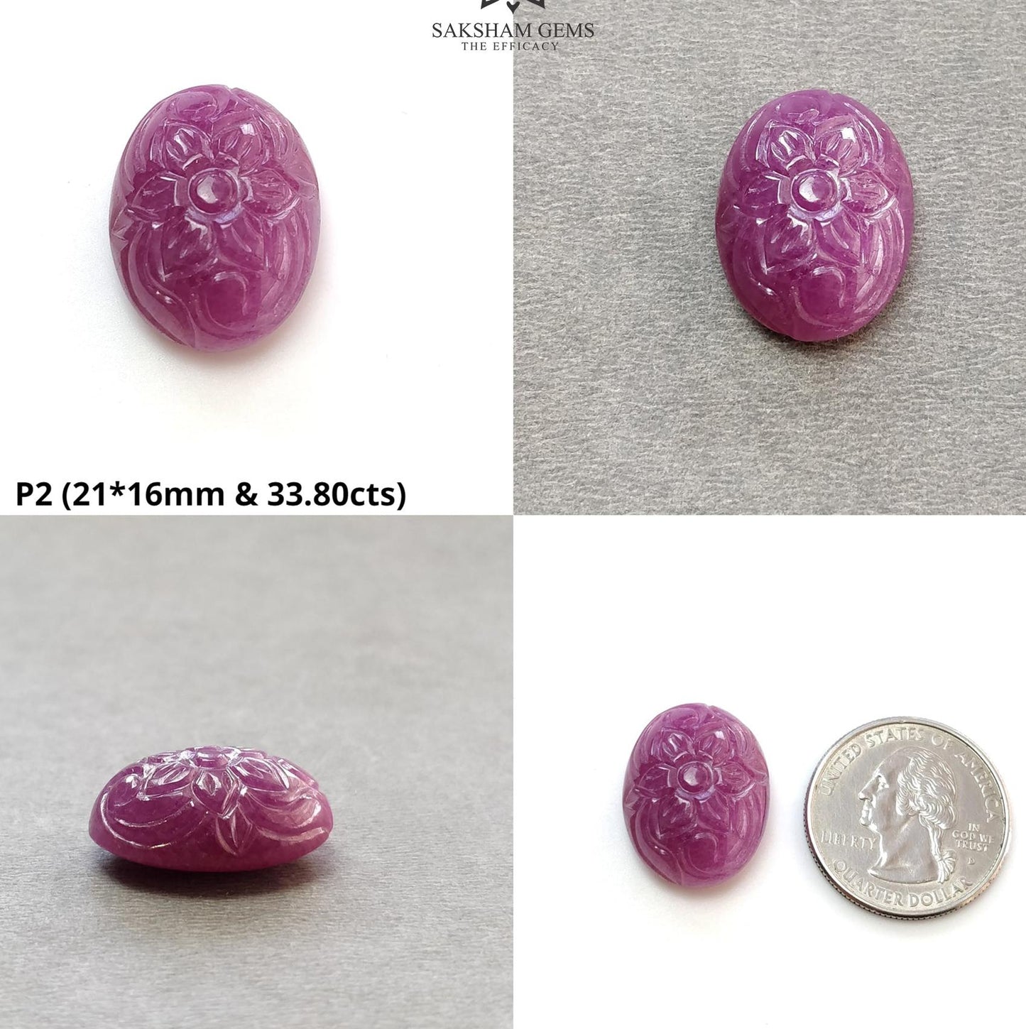 Purple Ruby Gemstone Carving : Natural Untreated Unheated Ruby Gemstone Hand Carved Oval And Cushion Shape