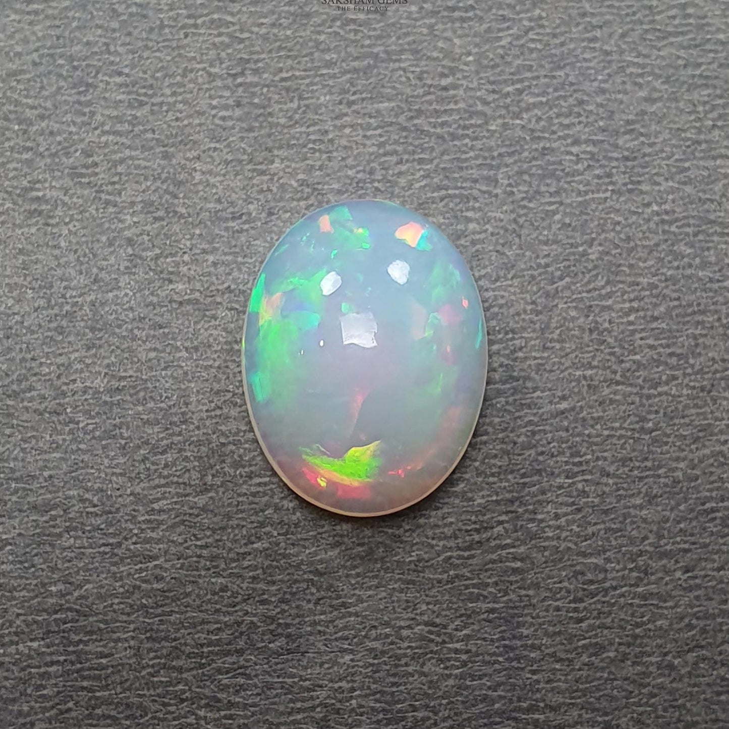 ETHIOPIAN OPAL Gemstone Cabochon : 8.60cts Natural Untreated White Opal Cabochon Oval Shape 19*15mm 1pc For Ring/Pendant