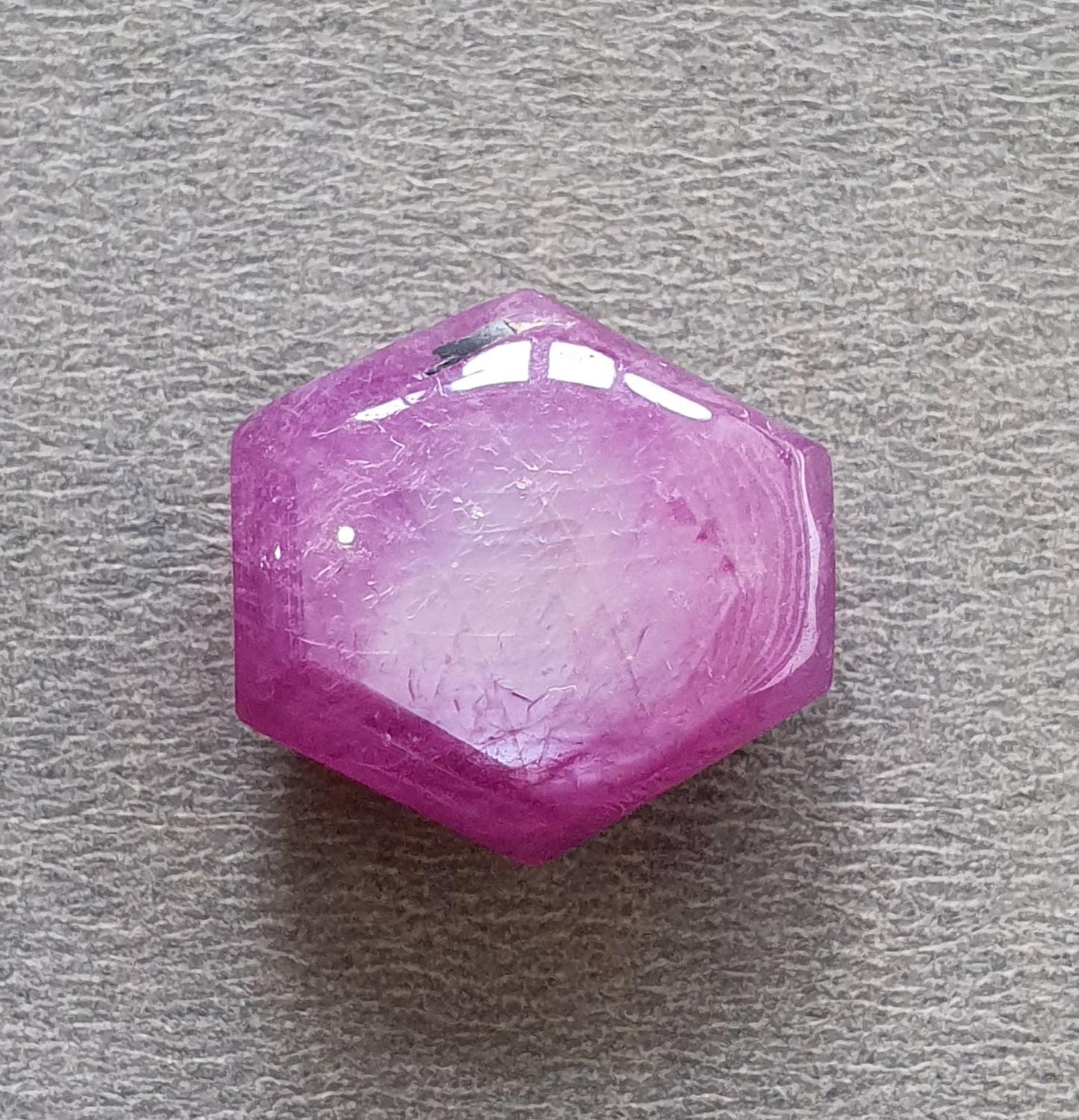 Star RUBY Gemstone Cabochon : 32.40cts Natural Untreated African Red Ruby 6Ray Star Hexagon Shape 18*16mm