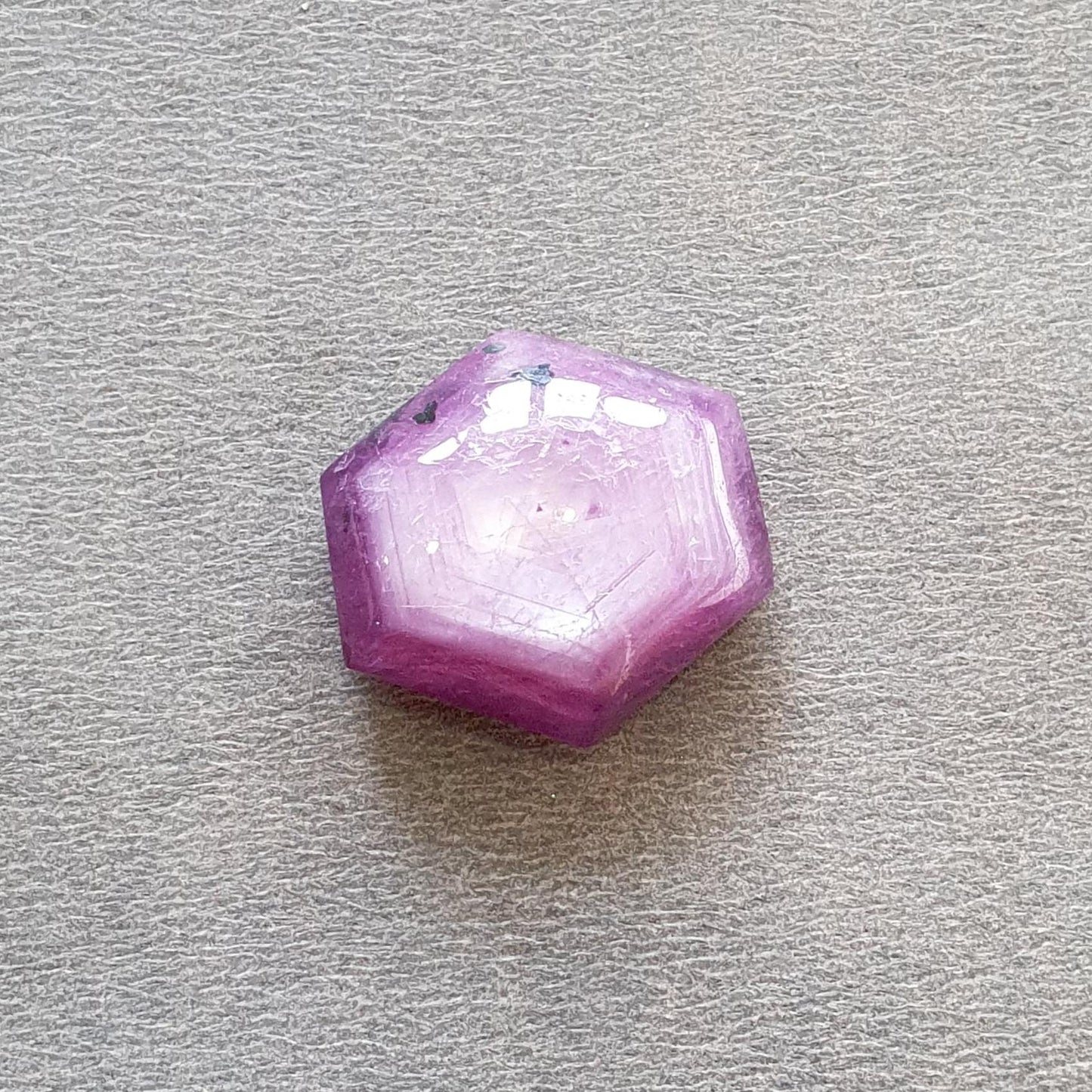 Star RUBY Gemstone Cabochon : 40.50cts Natural Untreated African Red Ruby 6Ray Star Hexagon Shape 22.5*18mm