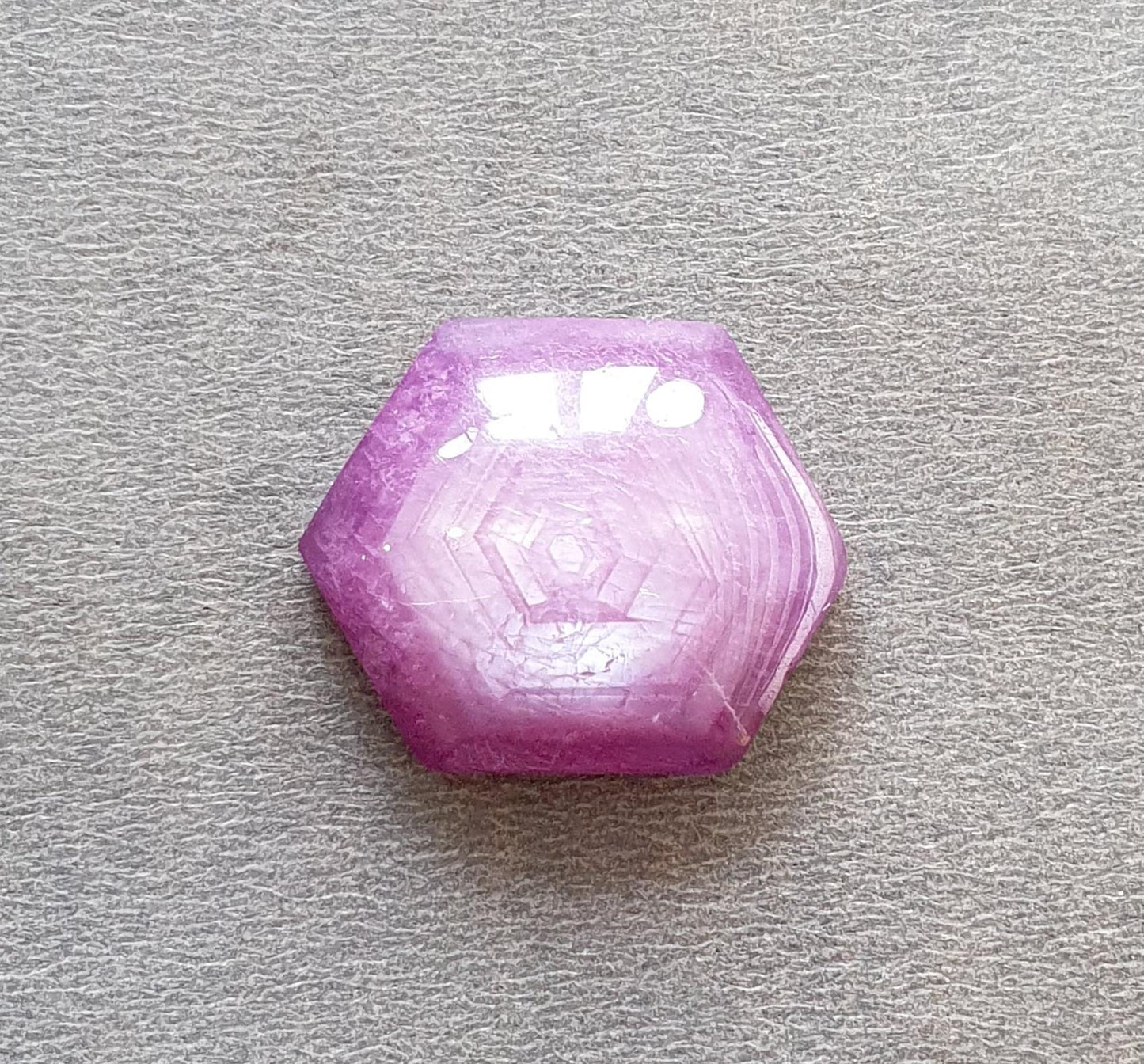 Star RUBY Gemstone Cabochon : 42.90cts Natural Untreated African Red Ruby 6Ray Star Hexagon Shape 25*20.5mm