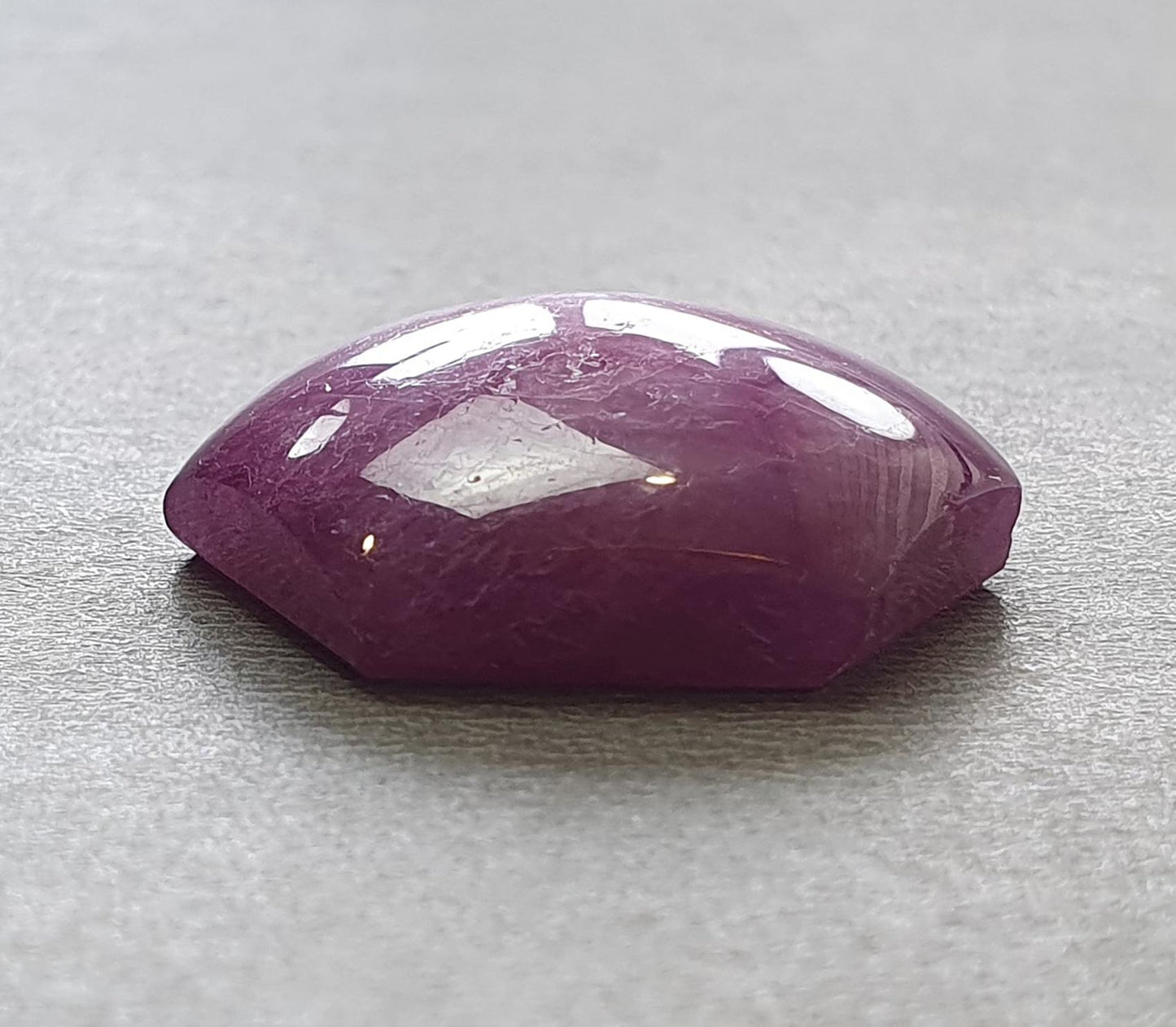 Star RUBY Gemstone Cabochon : 42.90cts Natural Untreated African Red Ruby 6Ray Star Hexagon Shape 25*20.5mm