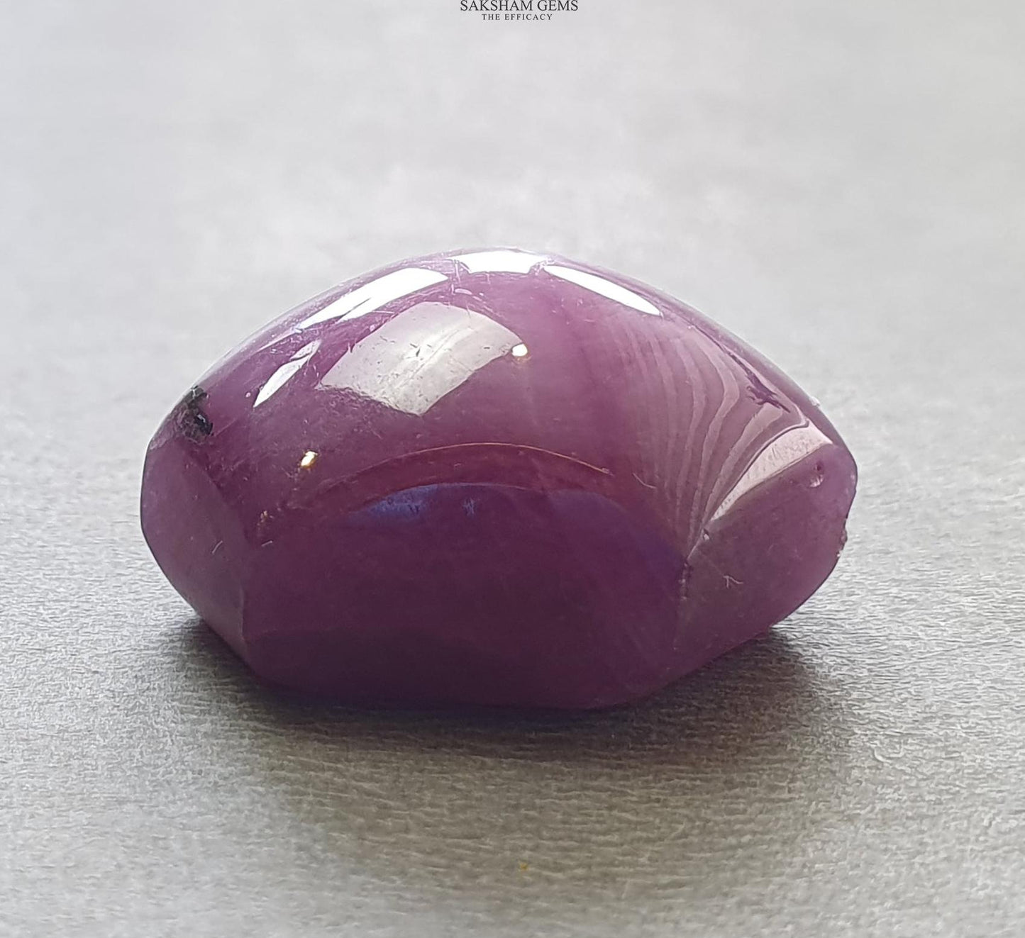 Star RUBY Gemstone Cabochon : 69.40cts Natural Untreated African Red Ruby 6Ray Star Hexagon Shape 24.5*19.5mm
