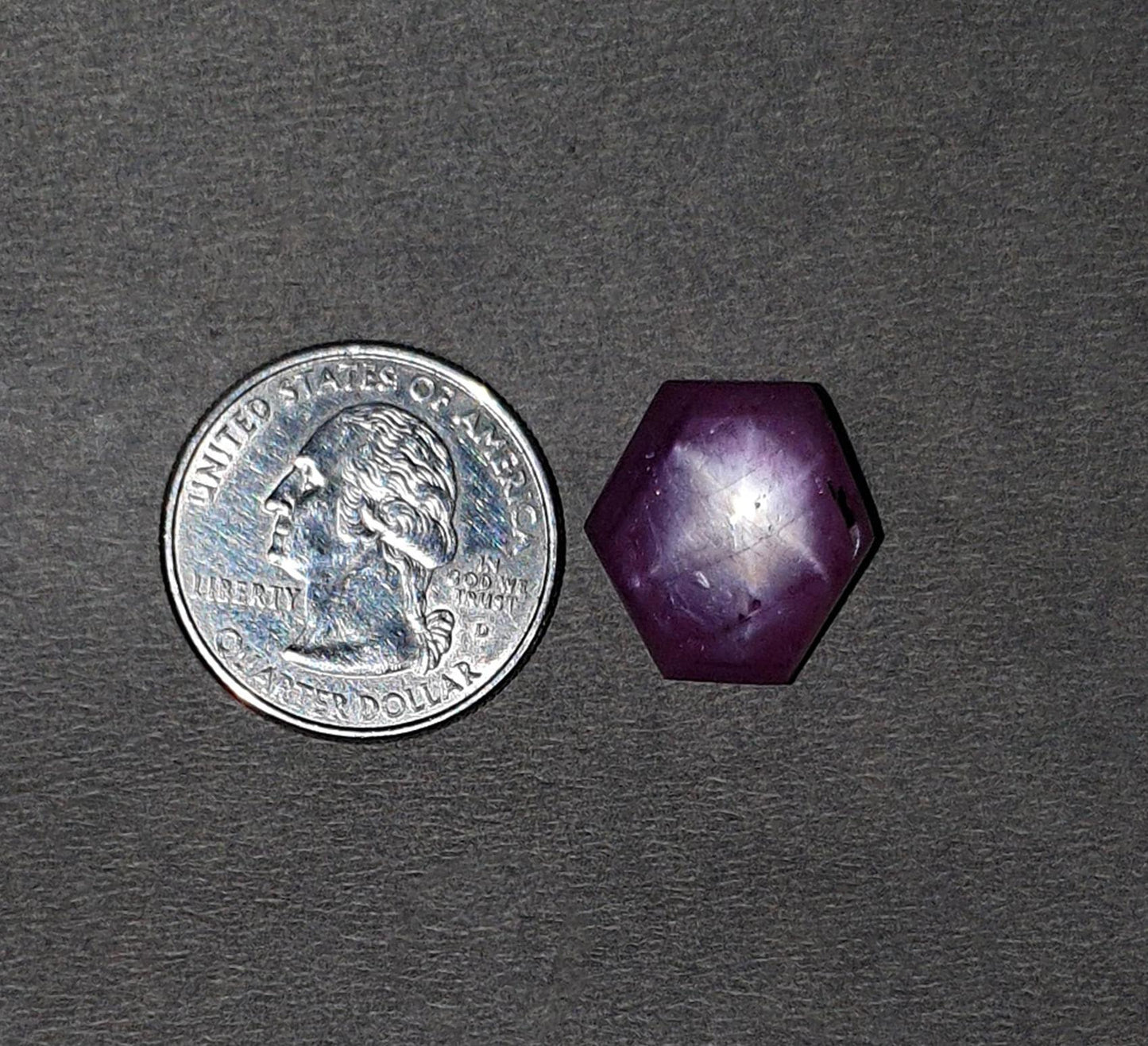 Star RUBY Gemstone Cabochon : 32.40cts Natural Untreated African Red Ruby 6Ray Star Hexagon Shape 18*16mm