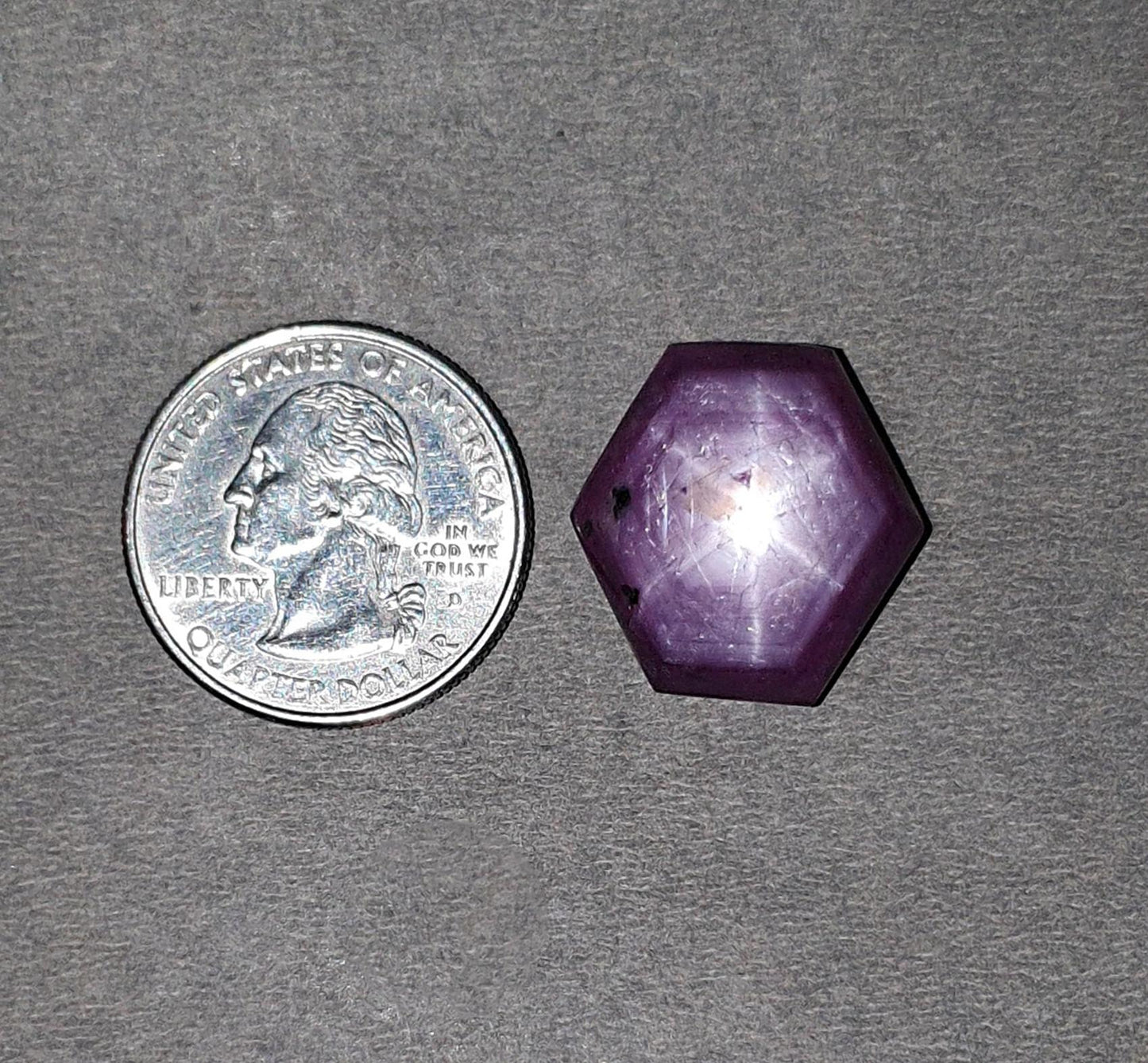 Star RUBY Gemstone Cabochon : 40.50cts Natural Untreated African Red Ruby 6Ray Star Hexagon Shape 22.5*18mm