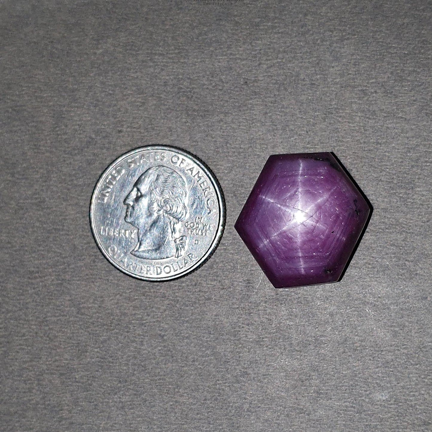 Star RUBY Gemstone Cabochon : 69.40cts Natural Untreated African Red Ruby 6Ray Star Hexagon Shape 24.5*19.5mm