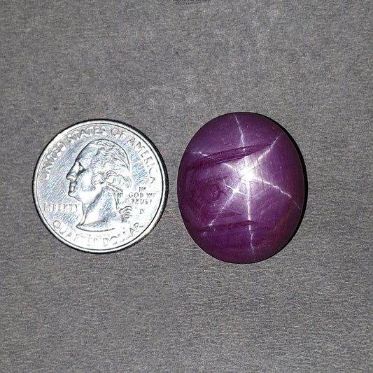 Star RUBY Gemstone Cabochon : 80.70cts Natural Untreated African Red Ruby 6Ray Star Oval Shape 26*22mm