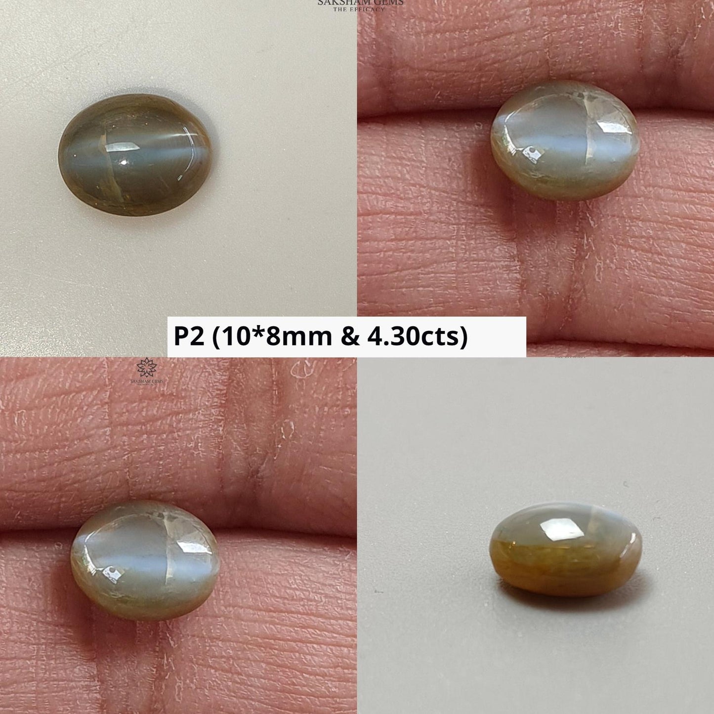CHRYSOBERYL CAT'S EYE Gemstone Cabochon : Natural Untreated Unheated Cat's Eye Oval Shape For Jewelry