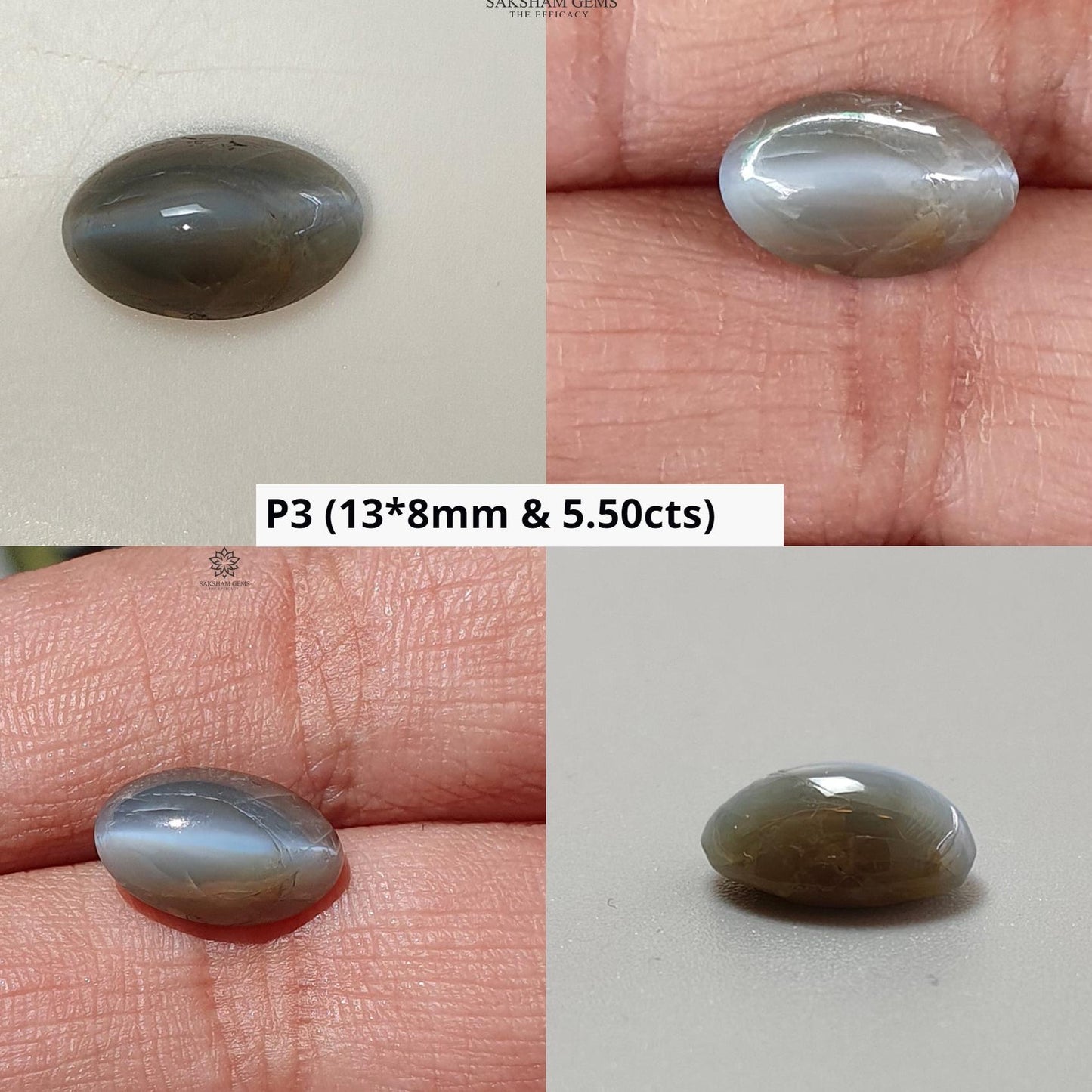CHRYSOBERYL CAT'S EYE Gemstone Cabochon : Natural Untreated Unheated Cat's Eye Oval Shape For Jewelry