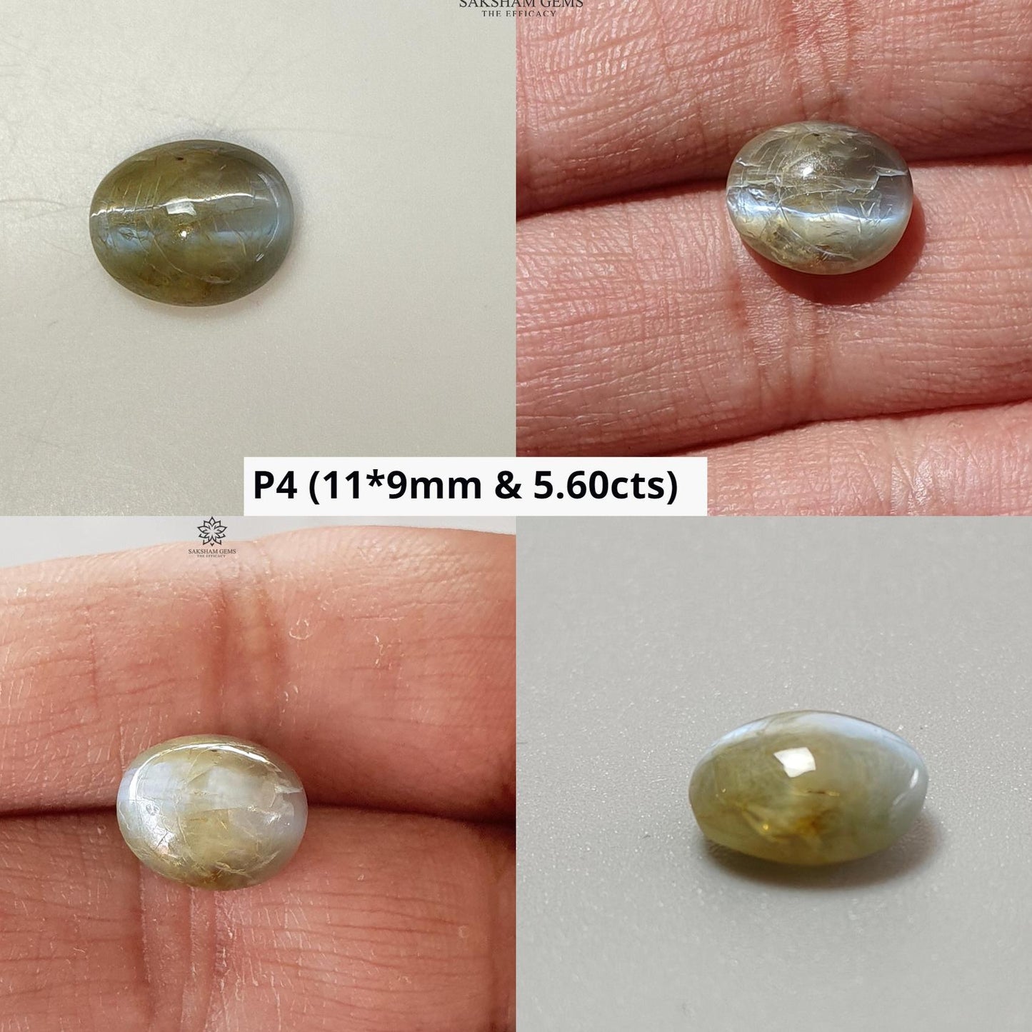 CHRYSOBERYL CAT'S EYE Gemstone Cabochon : Natural Untreated Unheated Cat's Eye Oval Shape For Jewelry