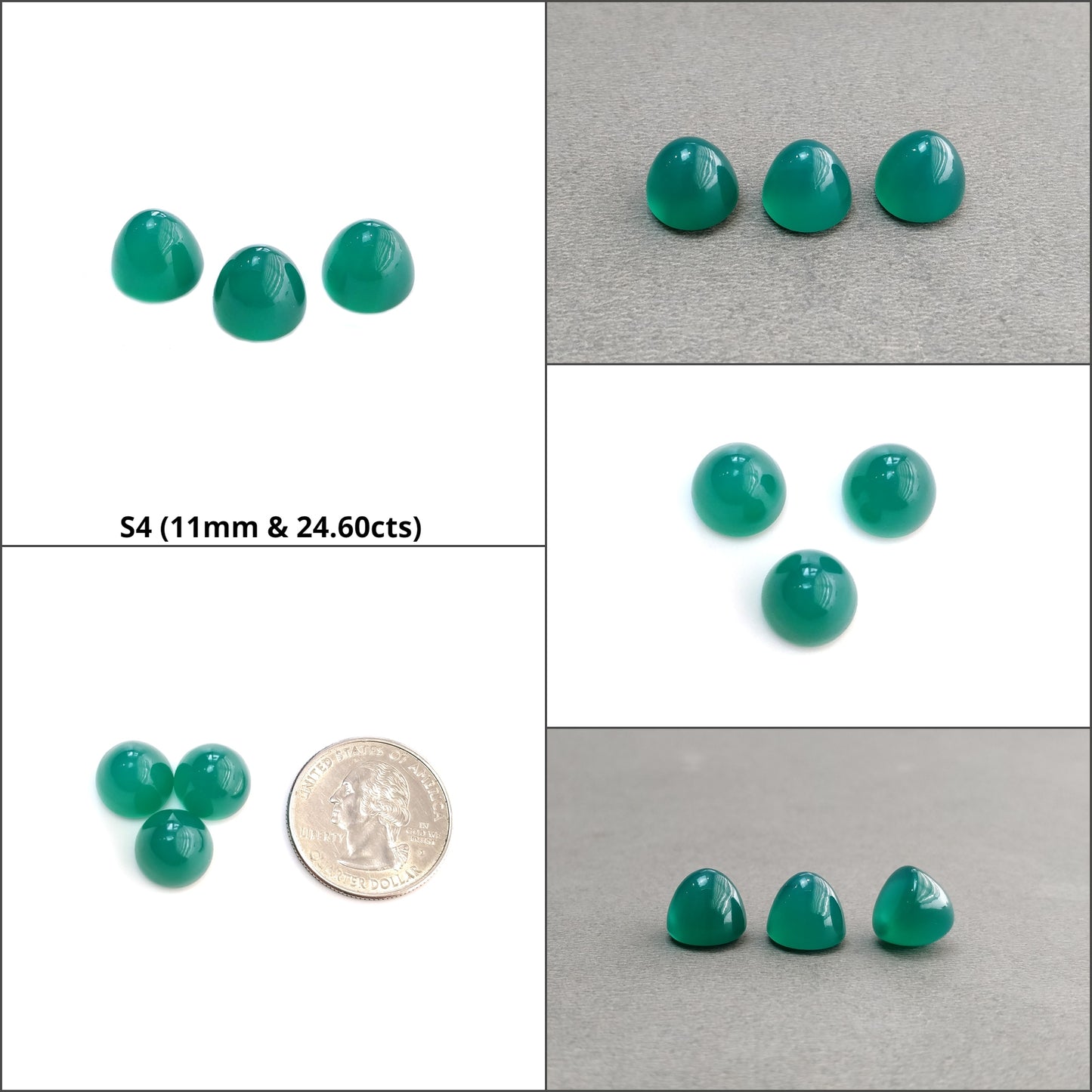 Green Pink Blue Orange & Black Onyx Gemstone Cabochone : Natural Color Enhanced Onyx Bullets Shape Pairs