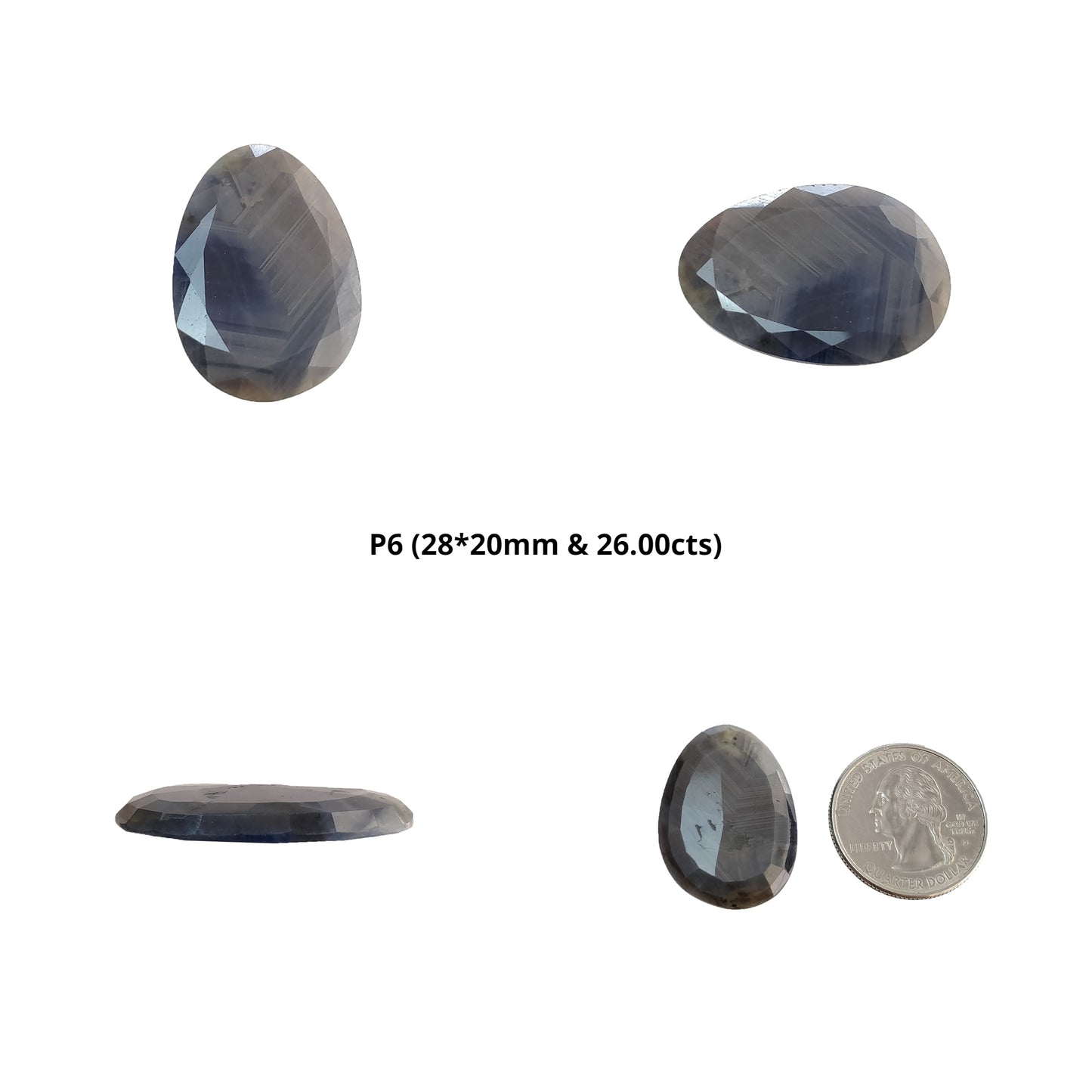 Silver Blue Sheen Sapphire Gemstone Normal Cut : Natural Untreated Unheated Sapphire Uneven Egg Shape