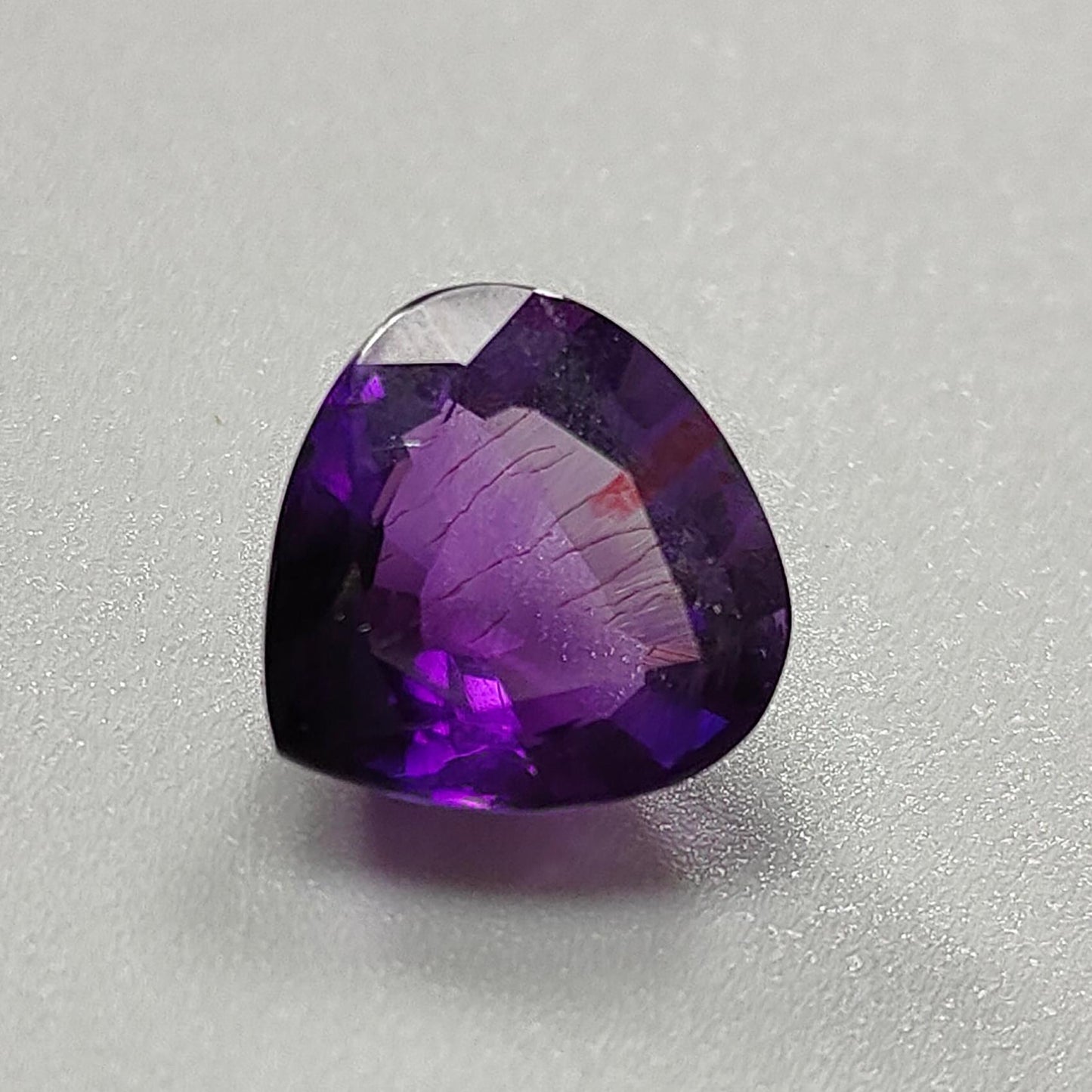 Rutile Amethyst Quartz Gemstone Faceted Cut: Natural Untreated Purple Amethyst Heart, Pear Shape 1pc for Jewelry February Birthstone