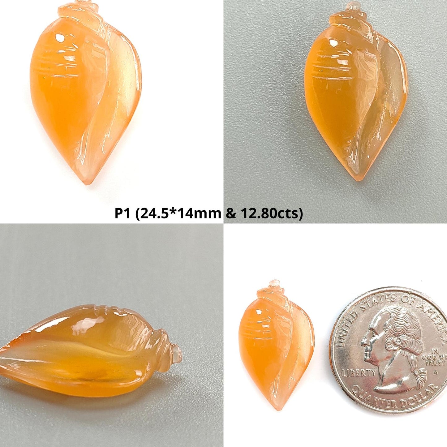 Multi Color Botswana Agate Gemstone Carving: Natural Untreated Bi-Color Agate Hand Carved Sea Shell & Butterfly 1pc, Pair for Jewelry