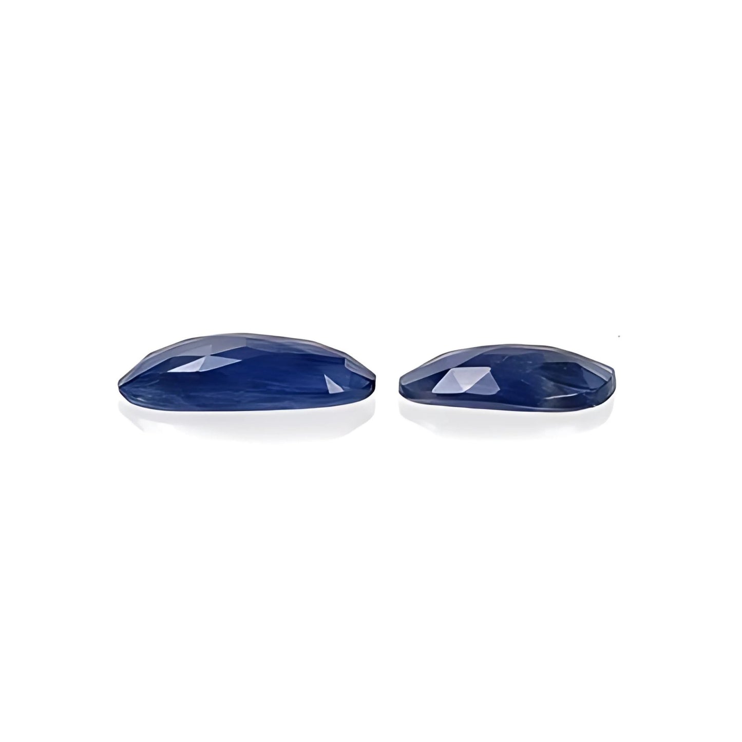 18.40cts Blue Sapphire Gemstone Rose Cut Flat Back Slices Natural Untreated Uneven Shape