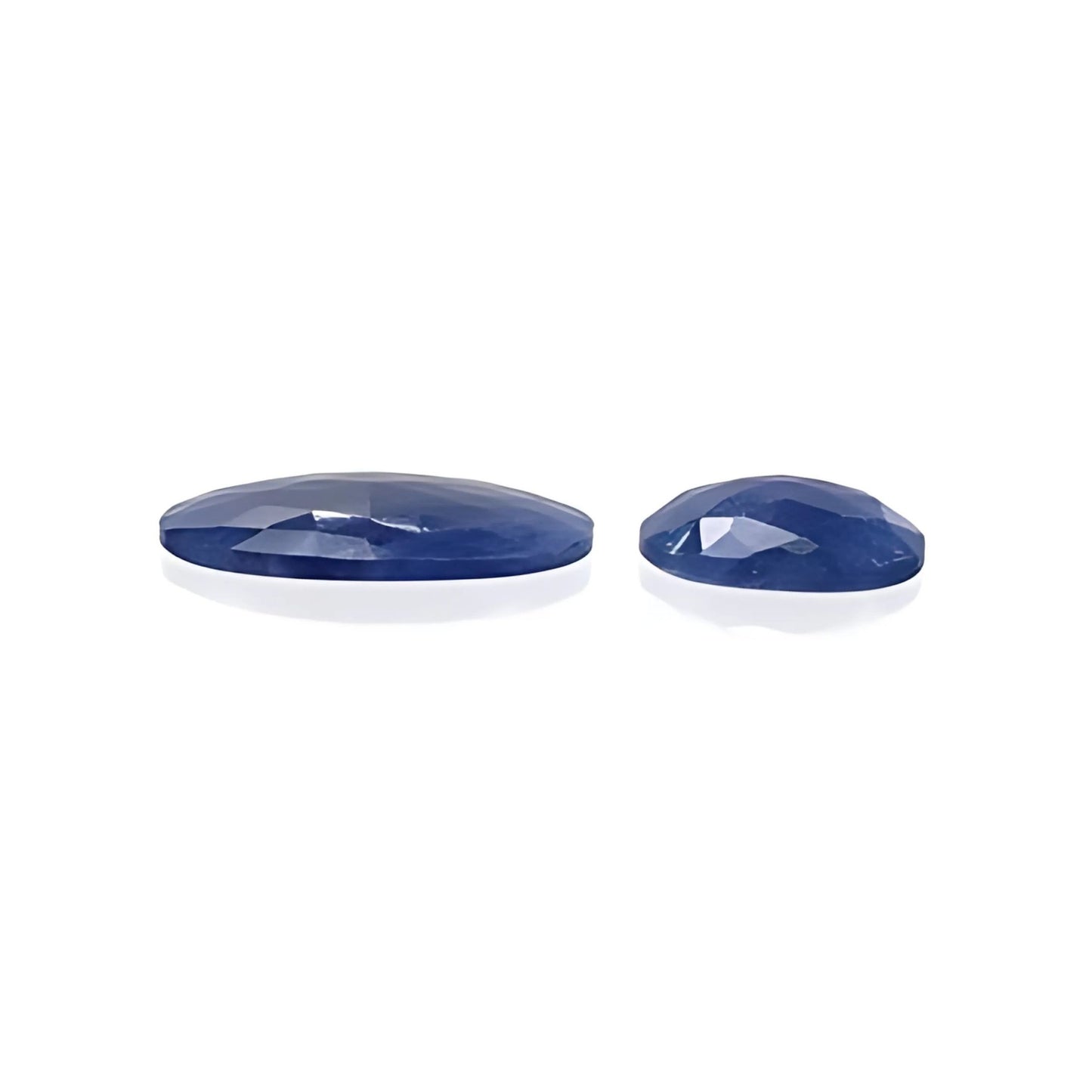 18.95cts Blue Sapphire Gemstone Rose Cut Flat Back Slices Natural Untreated Uneven Shape