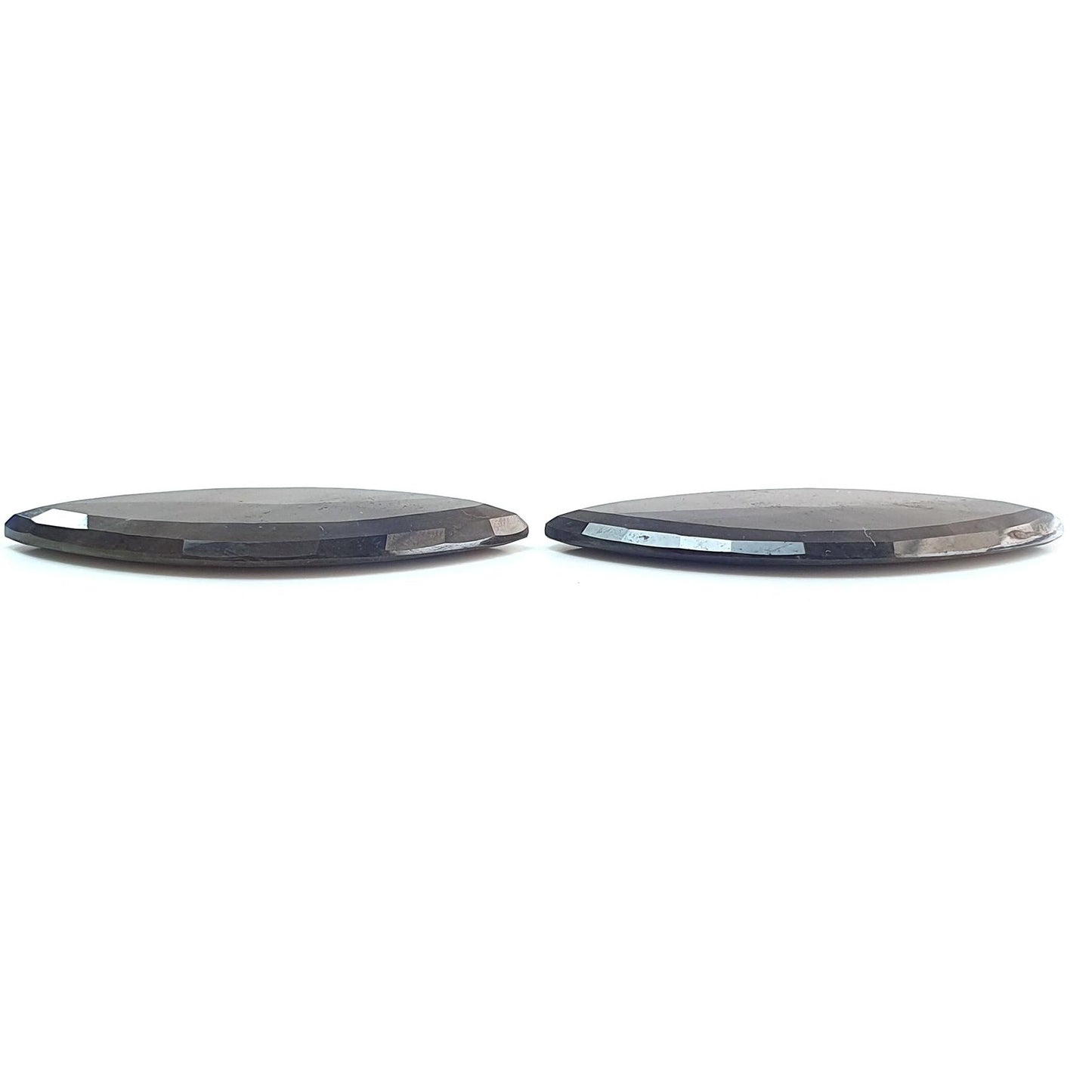 Blue, Silver Sapphire Gemstone Faceted Cut: 95.00cts Natural Untreated Sapphire Marquise Shape 46*24mm Pair September Birthstone