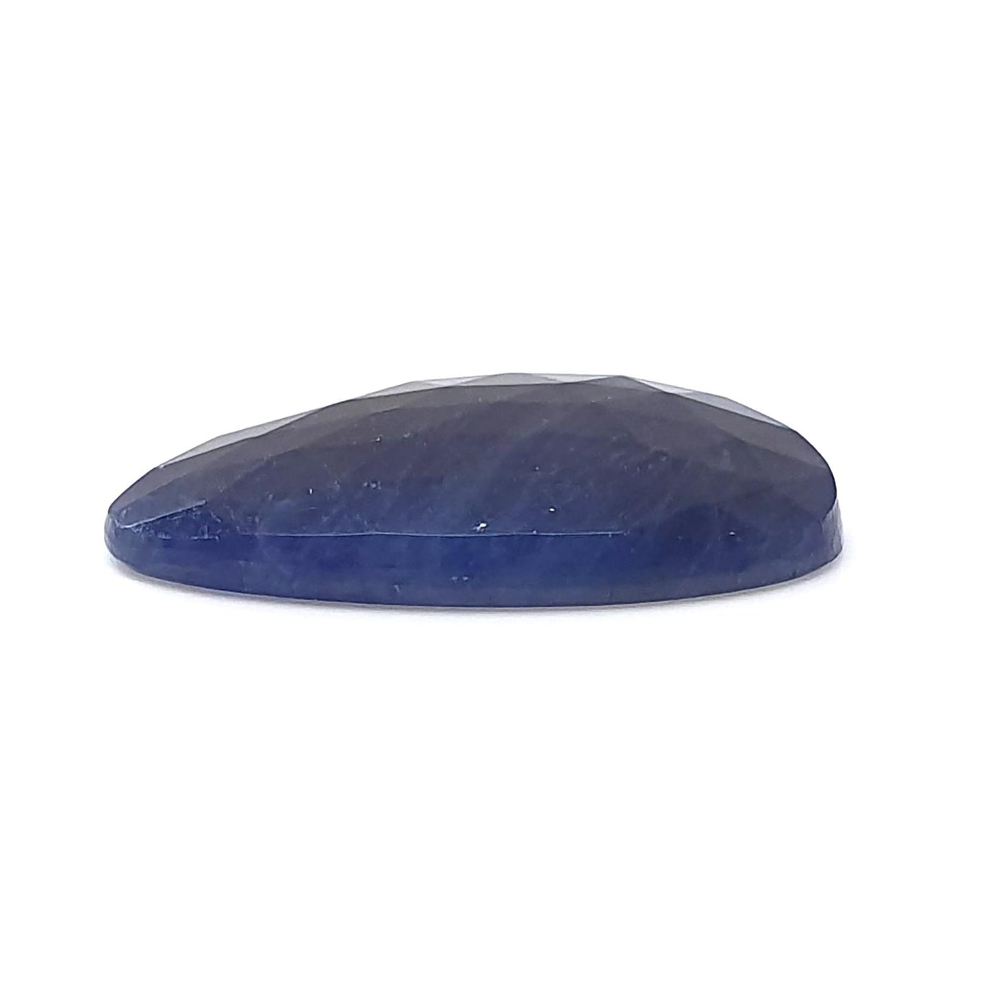 Blue Sapphire Gemstone Rose Cut Slices: Natural Untreated Unheated Sapphire Faceted Fancy Shape 1pc for Jewelry September Birthstone