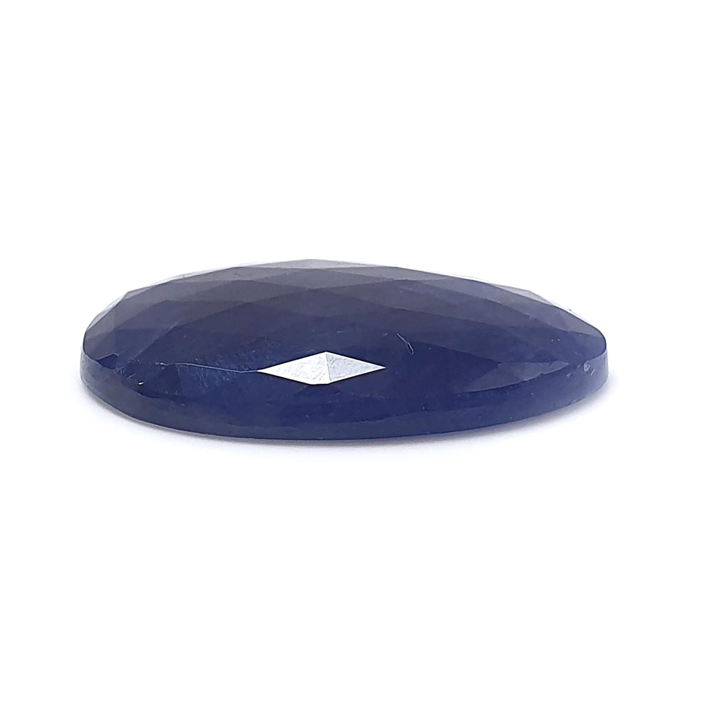 Blue Sapphire Gemstone Rose Cut Slices: Natural Untreated Unheated Sapphire Faceted Fancy Shape 1pc for Jewelry September Birthstone