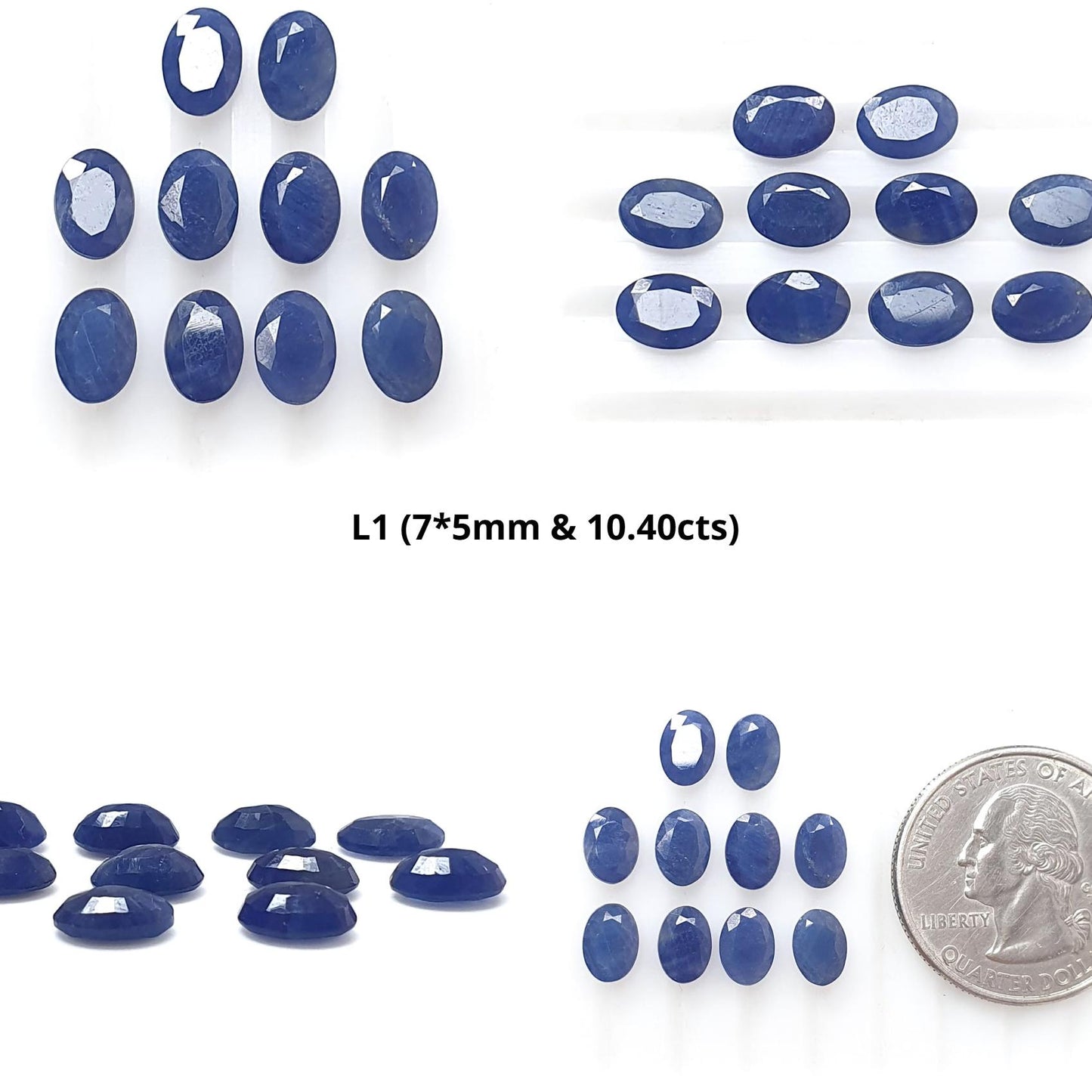 Blue Sapphire Gemstone Faceted Cut: Natural Untreated Unheated Sapphire Oval, Pear Shape Lots for Jewelry September Birthstone