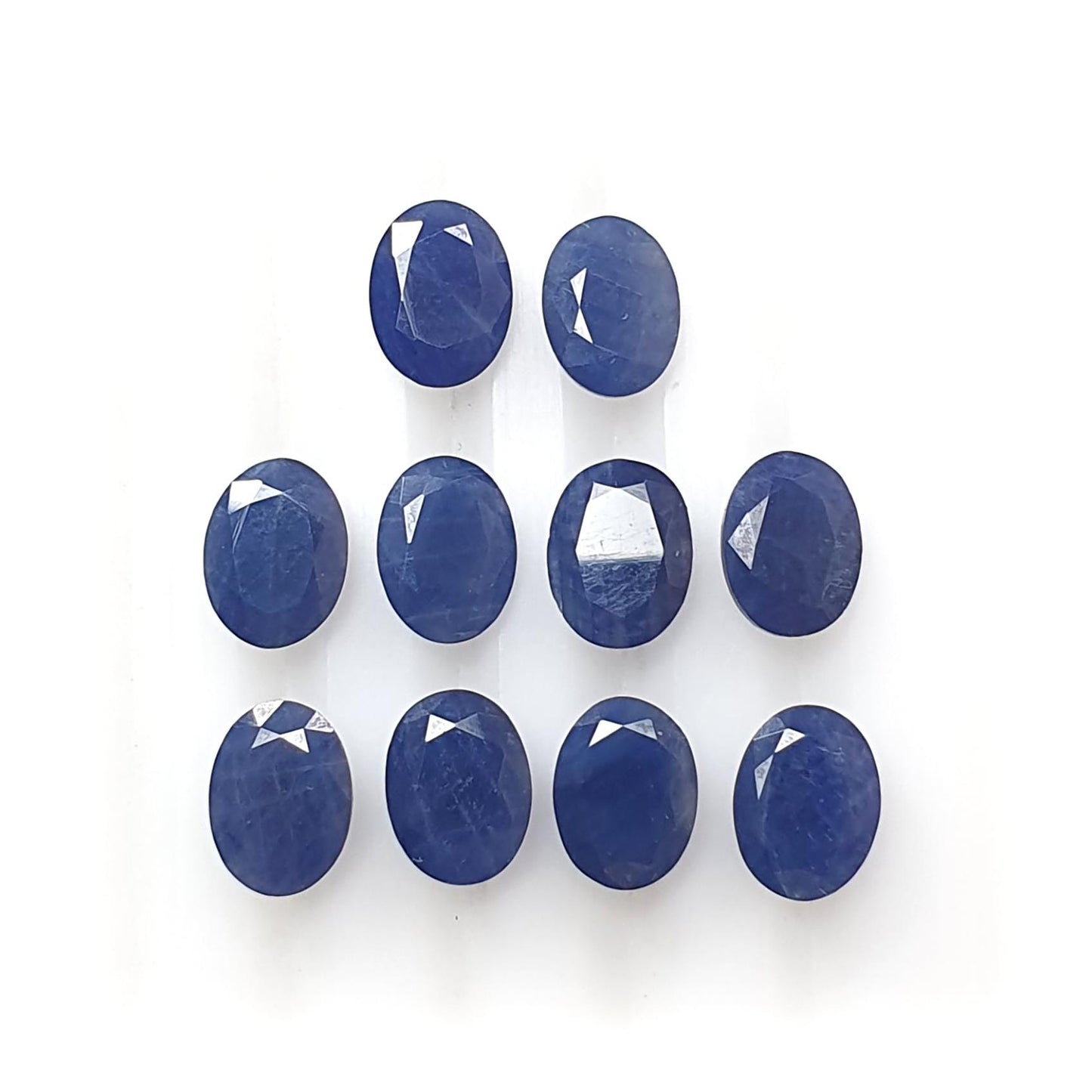 Blue Sapphire Gemstone Faceted Cut: Natural Untreated Unheated Sapphire Oval, Pear Shape Lots for Jewelry September Birthstone