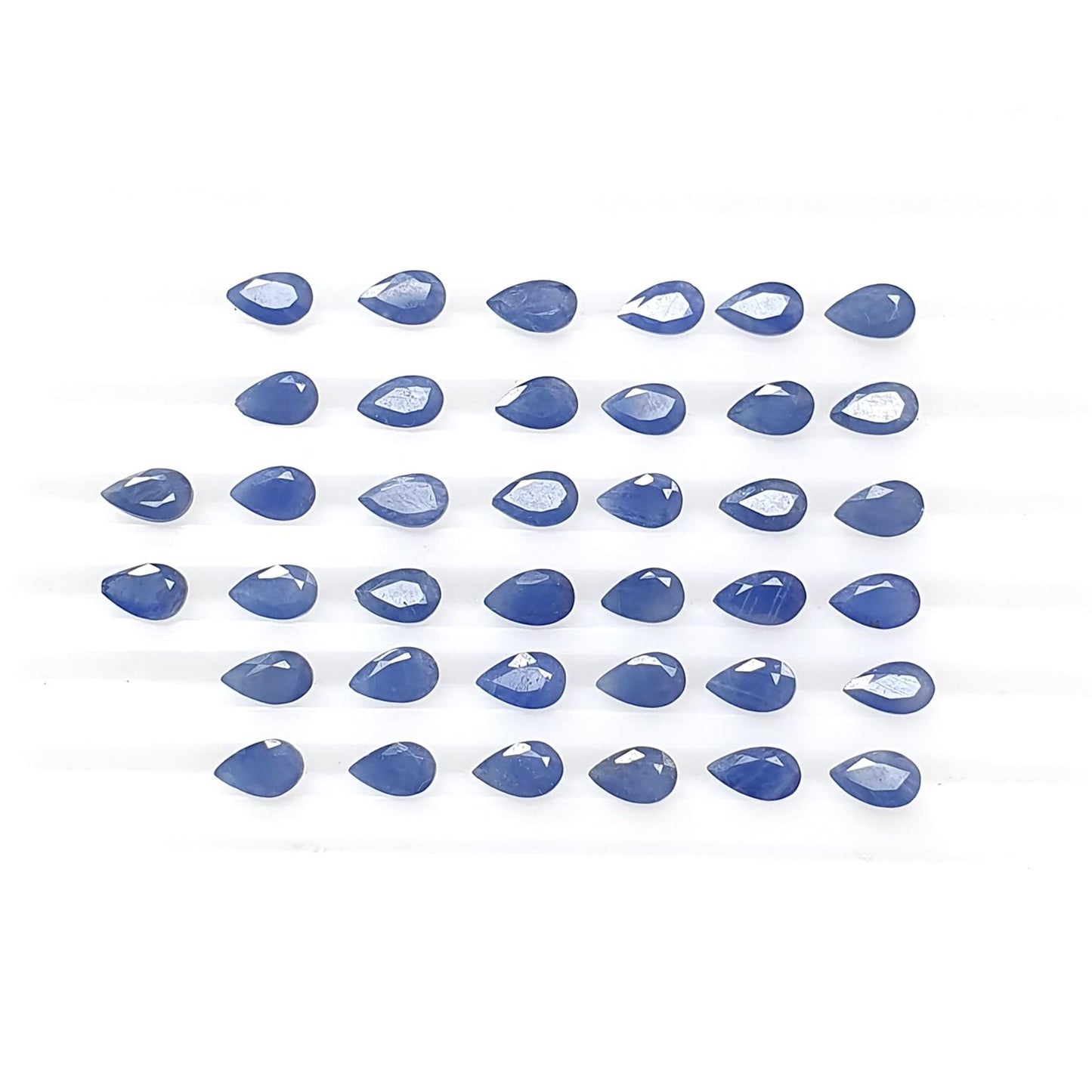 Blue Sapphire Gemstone Faceted Cut: Natural Untreated Unheated Sapphire Oval, Pear Shape Lots for Jewelry September Birthstone