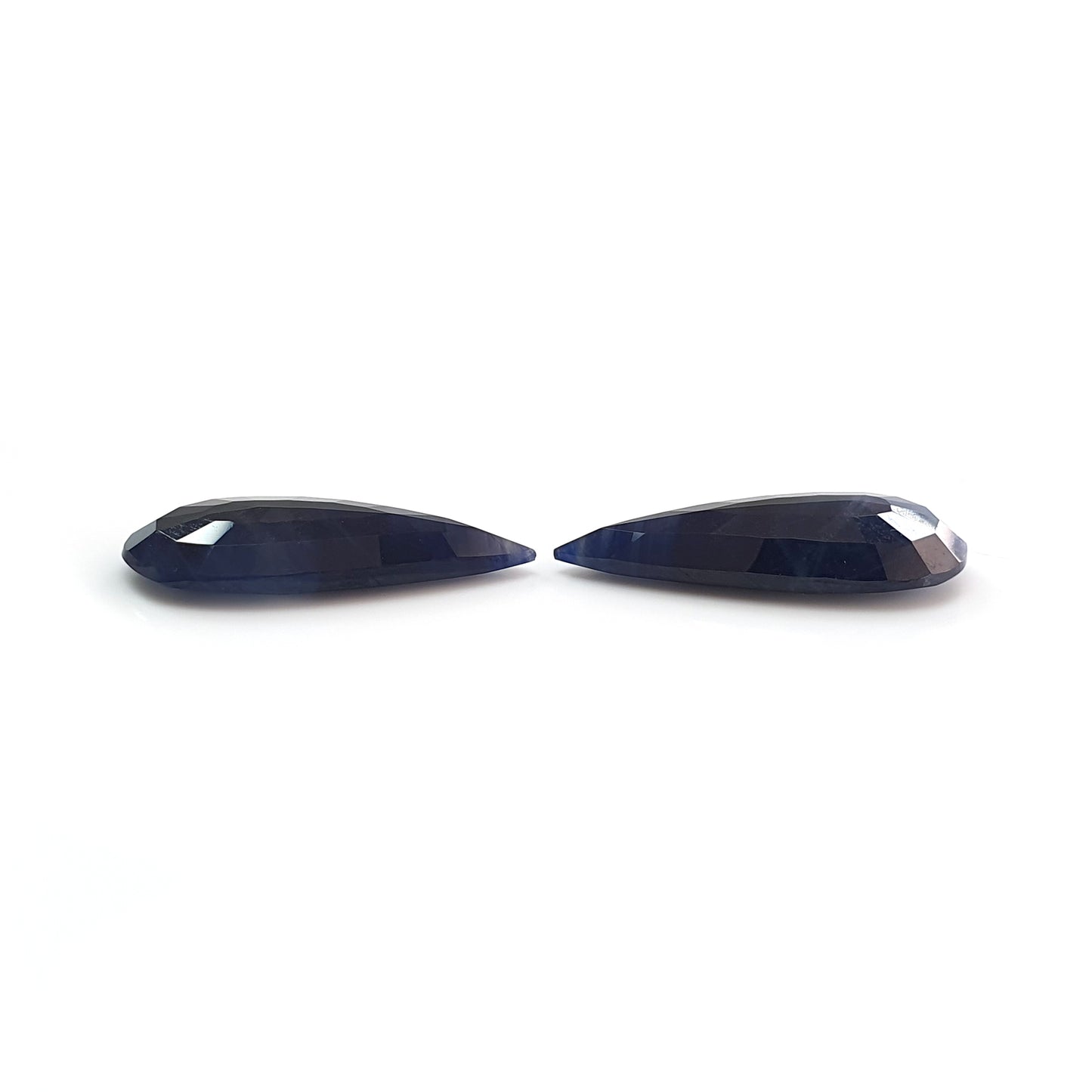 15.90cts Blue Sapphire Gemstone Natural Untreated Pear Shape Faceted Cut 2pcs