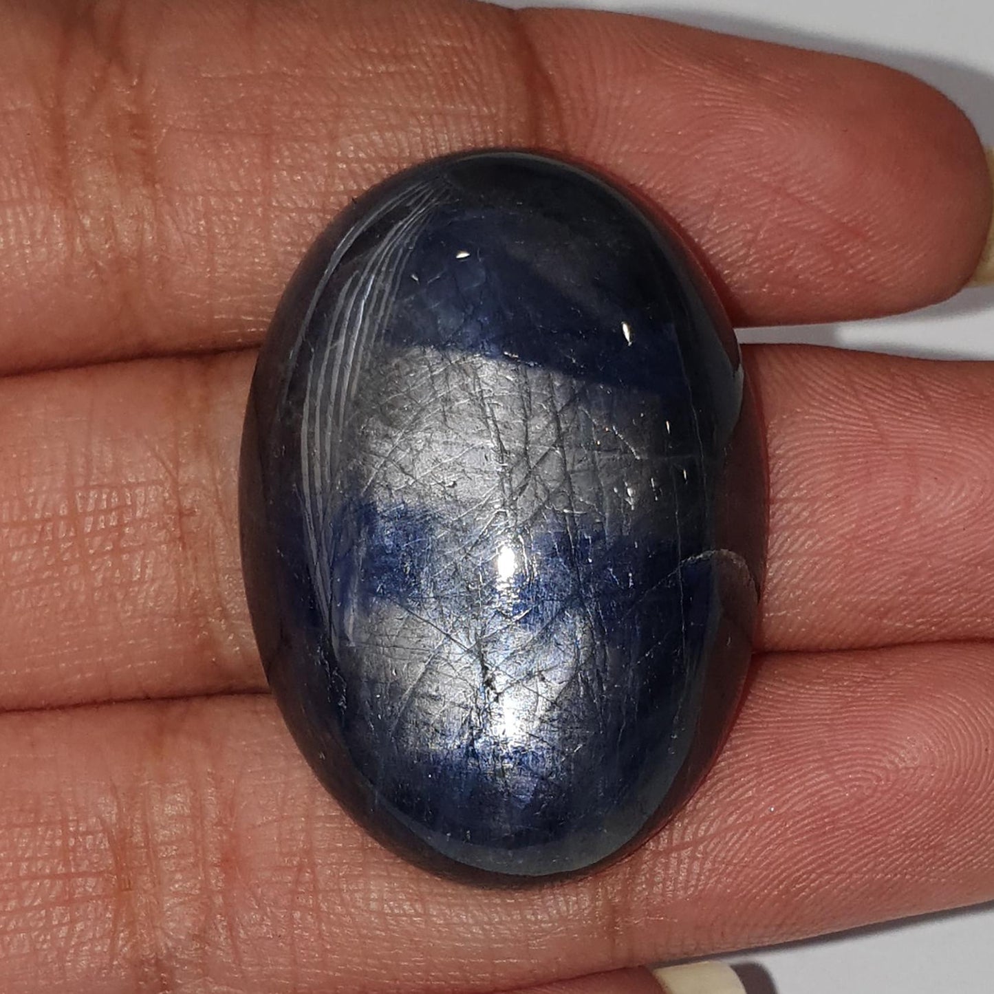 Star Sapphire Gemstone Cabochon: Natural Untreated Blue, Golden Brown Sapphire Oval Pear Shape Cabochon 1pc for Jewelry September Birthstone