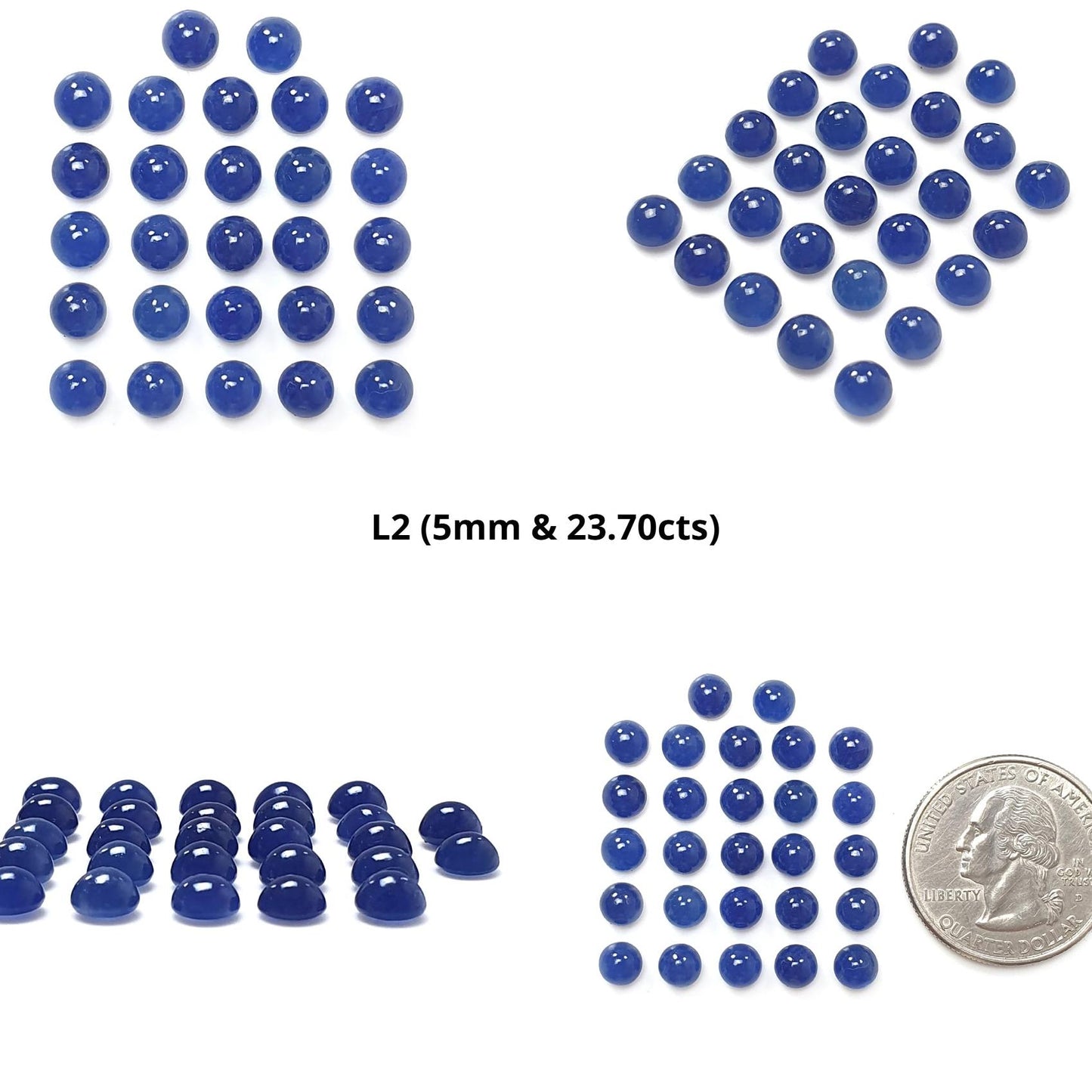 Blue Sapphire, Ruby Gemstone Cabochon: Natural Untreated Sapphire Oval, Round Shape Lots for Jewelry September Birthstone