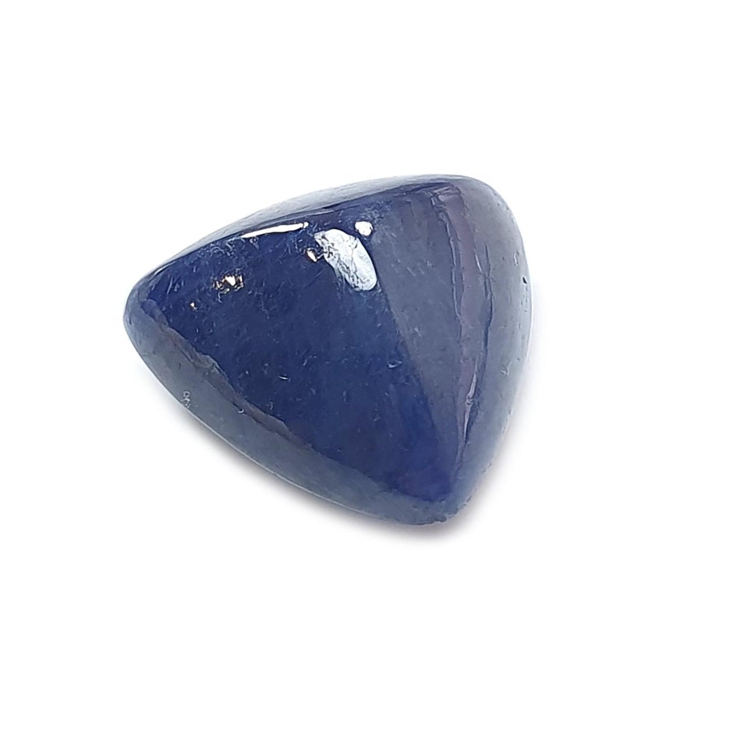 Blue Sapphire Gemstone Cabochon: Natural Untreated Sapphire Cushion, Triangle Shape 1pc for Jewelry September Birthstone