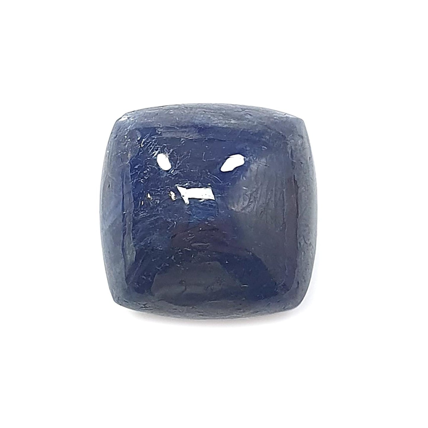Blue Sapphire Gemstone Cabochon: Natural Untreated Sapphire Cushion, Triangle Shape 1pc for Jewelry September Birthstone