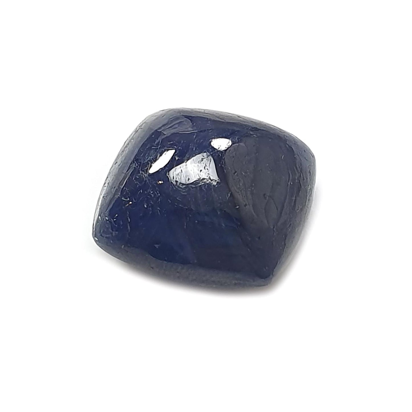 Blue Sapphire Gemstone Cabochon: Natural Untreated Sapphire Cushion, Triangle Shape 1pc for Jewelry September Birthstone