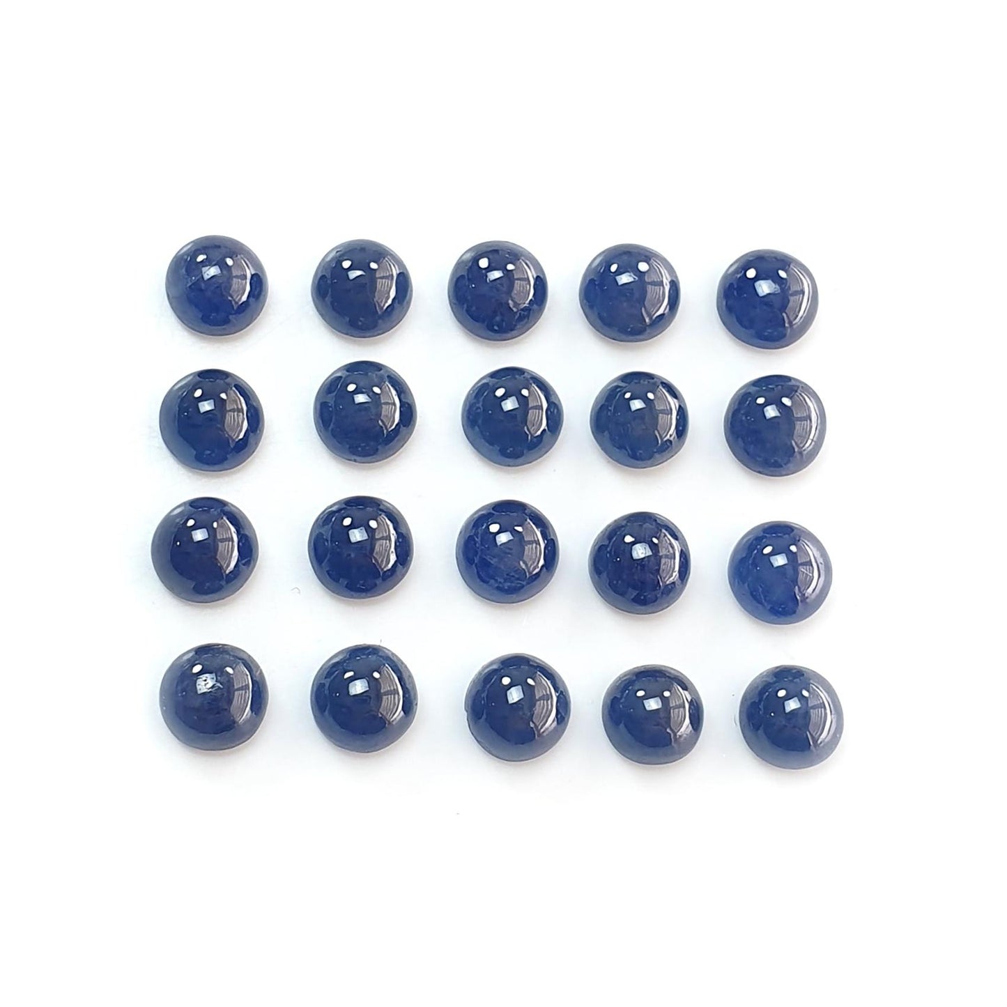 Ruby, Blue Sapphire Gemstone Cabochon: Natural Untreated Unheated Purple Ruby, Sapphire Round Shape Cabochon 6mm & 7mm Lots for Jewelry