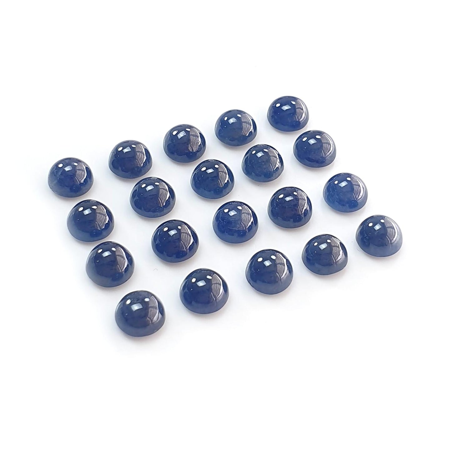 Ruby, Blue Sapphire Gemstone Cabochon: Natural Untreated Unheated Purple Ruby, Sapphire Round Shape Cabochon 6mm & 7mm Lots for Jewelry
