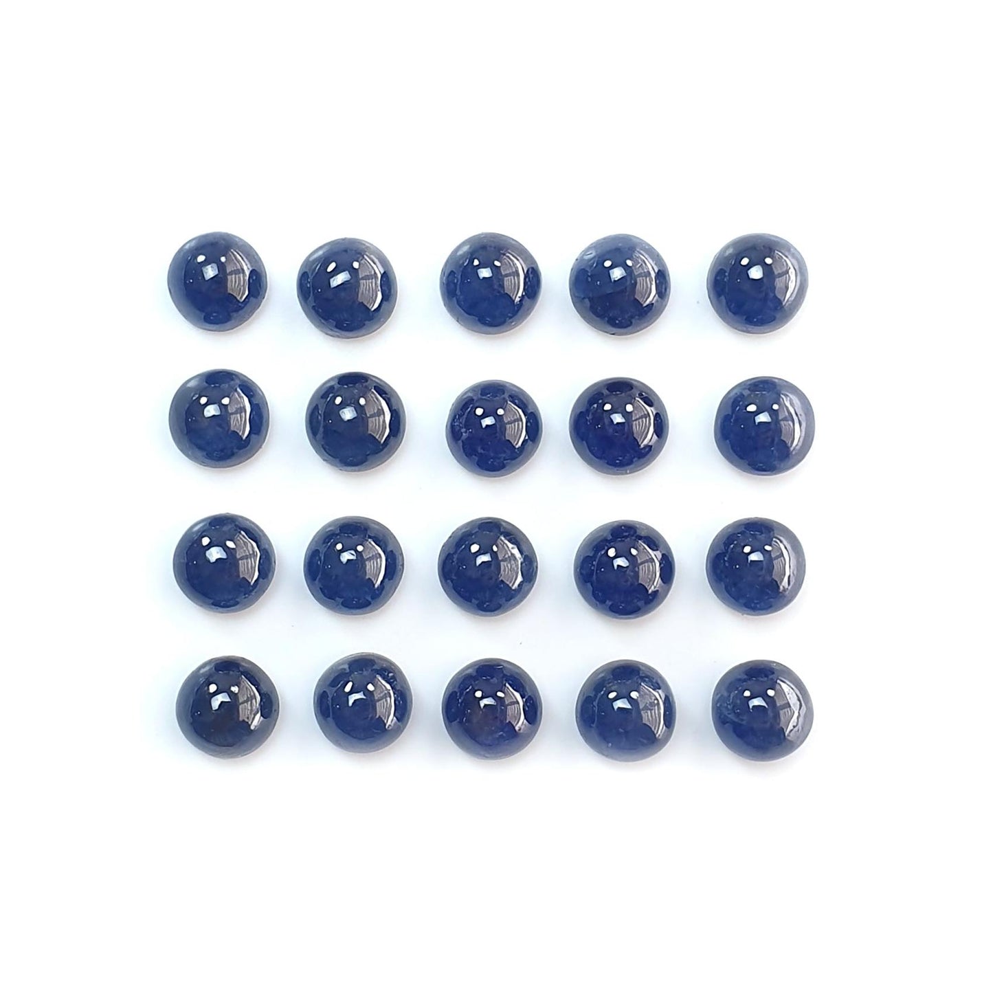 Ruby, Blue Sapphire Gemstone Cabochon: Natural Untreated Unheated Purple Ruby, Sapphire Round Shape Cabochon 6mm & 7mm Lots for Jewelry