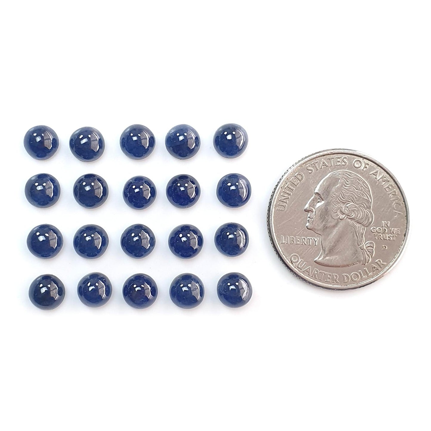 Ruby, Blue Sapphire Gemstone Cabochon: Natural Untreated Unheated Purple Ruby, Sapphire Round Shape Cabochon 6mm & 7mm Lots for Jewelry