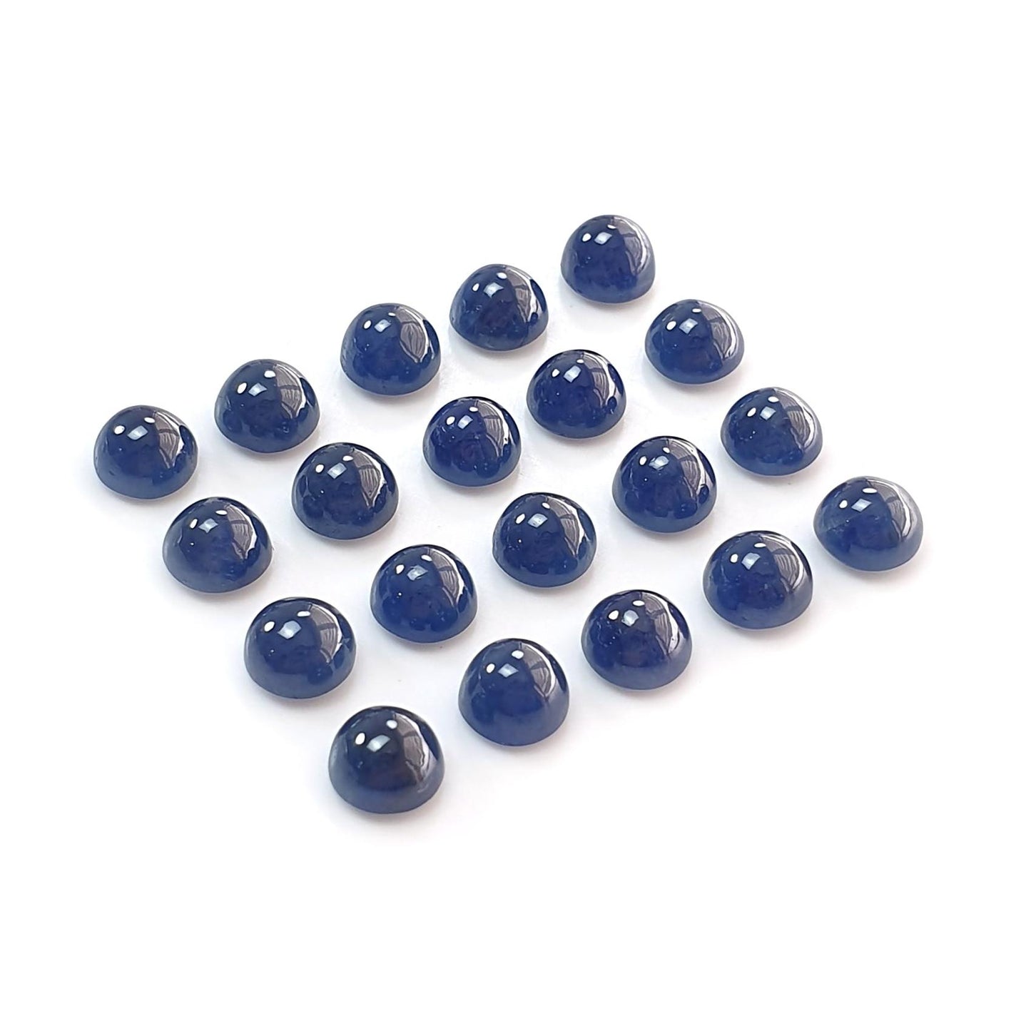 Ruby, Blue Sapphire Gemstone Cabochon: Natural Untreated Unheated Purple Ruby, Sapphire Round Shape Cabochon 6mm & 7mm Lots for Jewelry
