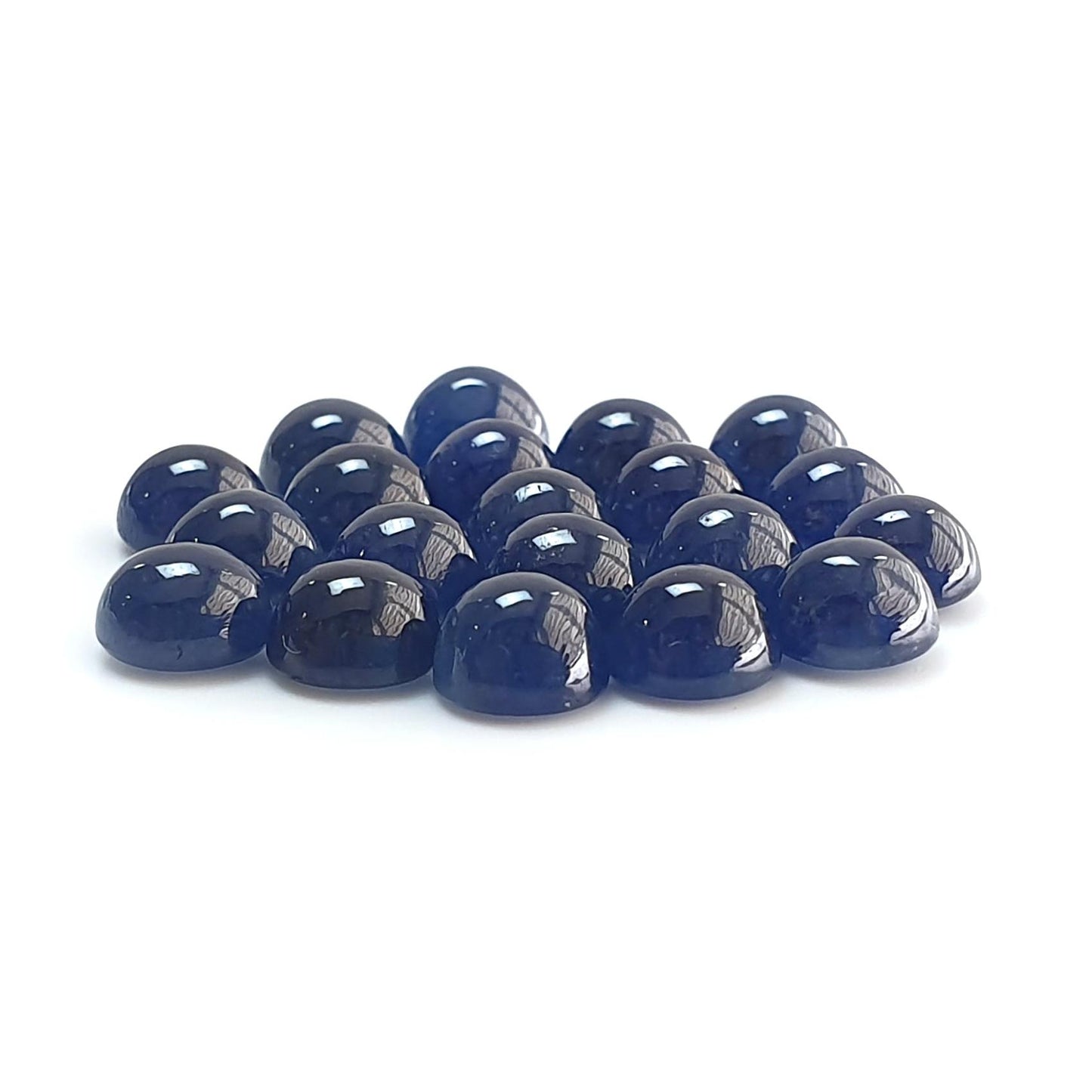 Ruby, Blue Sapphire Gemstone Cabochon: Natural Untreated Unheated Purple Ruby, Sapphire Round Shape Cabochon 6mm & 7mm Lots for Jewelry