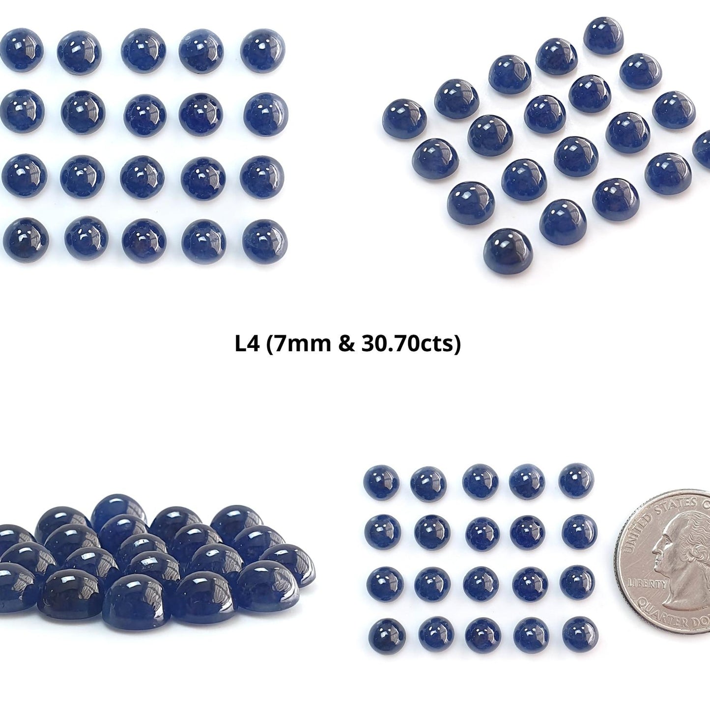 Ruby, Blue Sapphire Gemstone Cabochon: Natural Untreated Unheated Purple Ruby, Sapphire Round Shape Cabochon 6mm & 7mm Lots for Jewelry