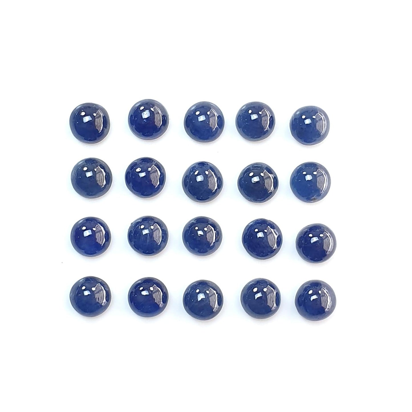 Ruby, Blue Sapphire Gemstone Cabochon: Natural Untreated Unheated Purple Ruby, Sapphire Round Shape Cabochon 6mm Lots for Jewelry