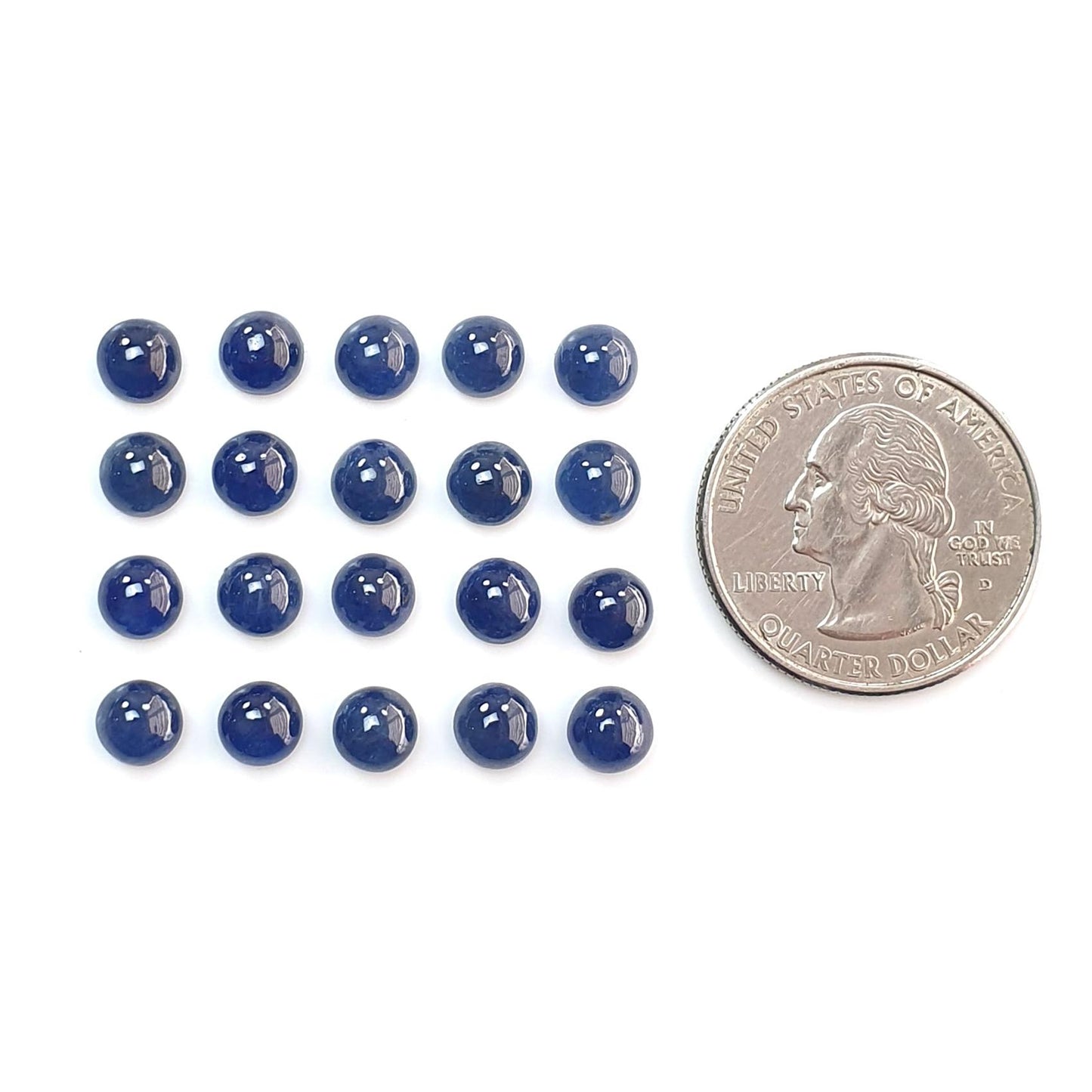 Ruby, Blue Sapphire Gemstone Cabochon: Natural Untreated Unheated Purple Ruby, Sapphire Round Shape Cabochon 6mm Lots for Jewelry