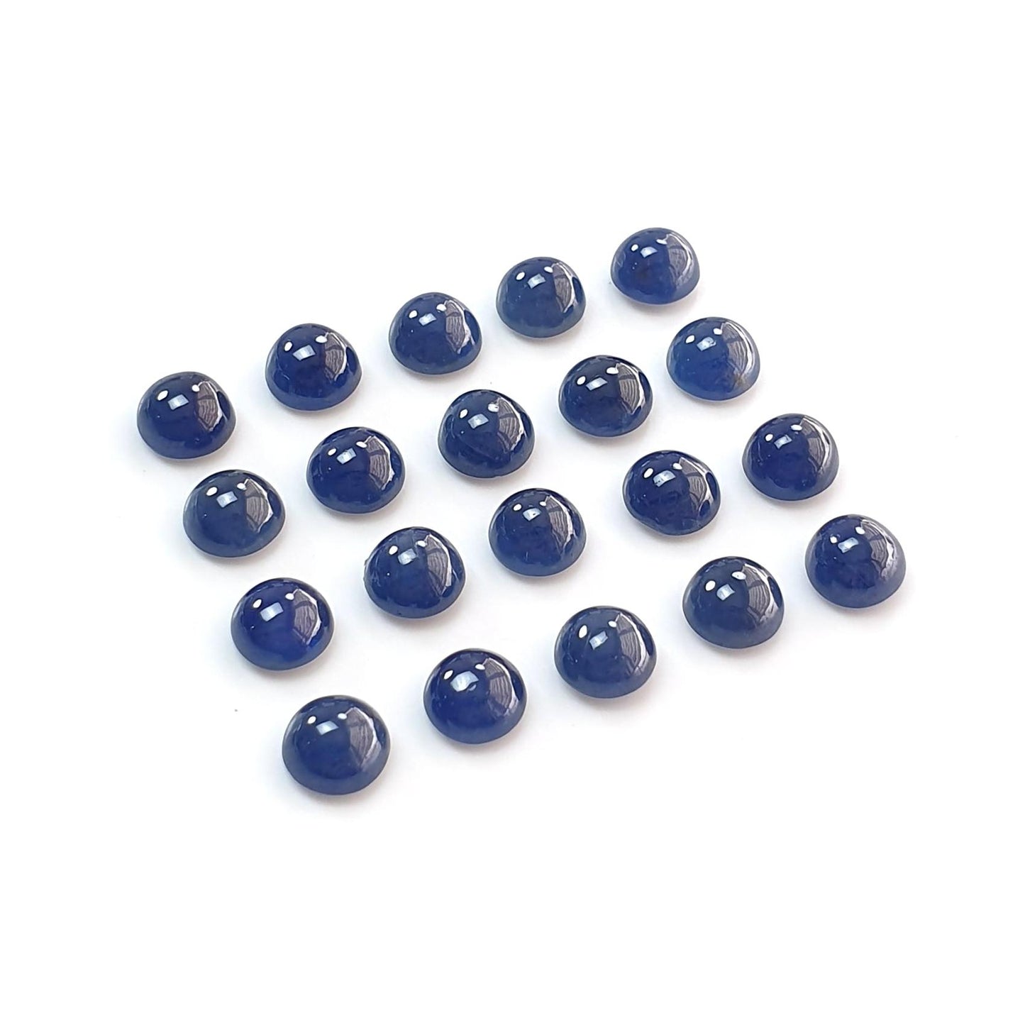 Ruby, Blue Sapphire Gemstone Cabochon: Natural Untreated Unheated Purple Ruby, Sapphire Round Shape Cabochon 6mm Lots for Jewelry
