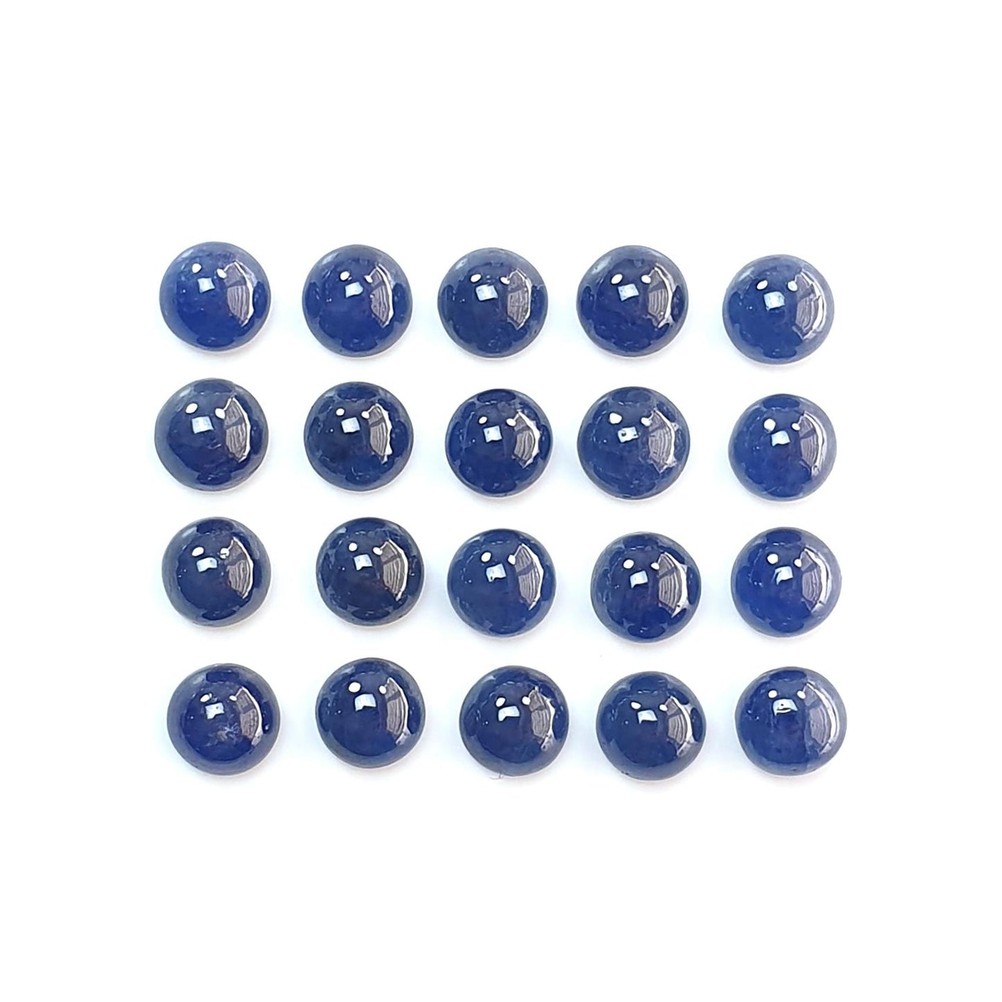 Ruby, Blue Sapphire Gemstone Cabochon: Natural Untreated Unheated Purple Ruby, Sapphire Round Shape Cabochon 6mm Lots for Jewelry