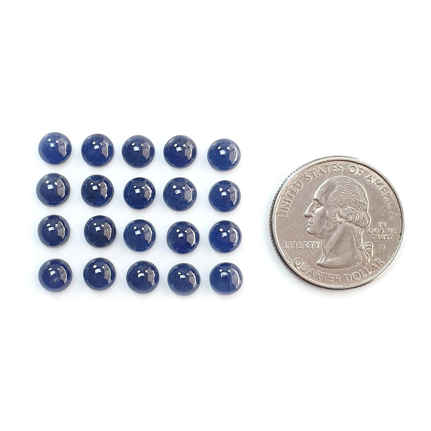 Ruby, Blue Sapphire Gemstone Cabochon: Natural Untreated Unheated Purple Ruby, Sapphire Round Shape Cabochon 6mm Lots for Jewelry