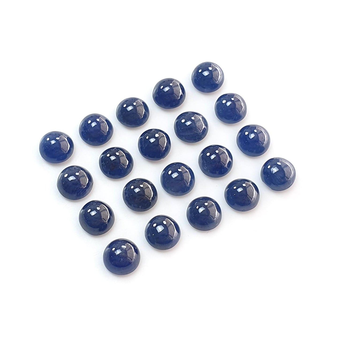 Ruby, Blue Sapphire Gemstone Cabochon: Natural Untreated Unheated Purple Ruby, Sapphire Round Shape Cabochon 6mm Lots for Jewelry